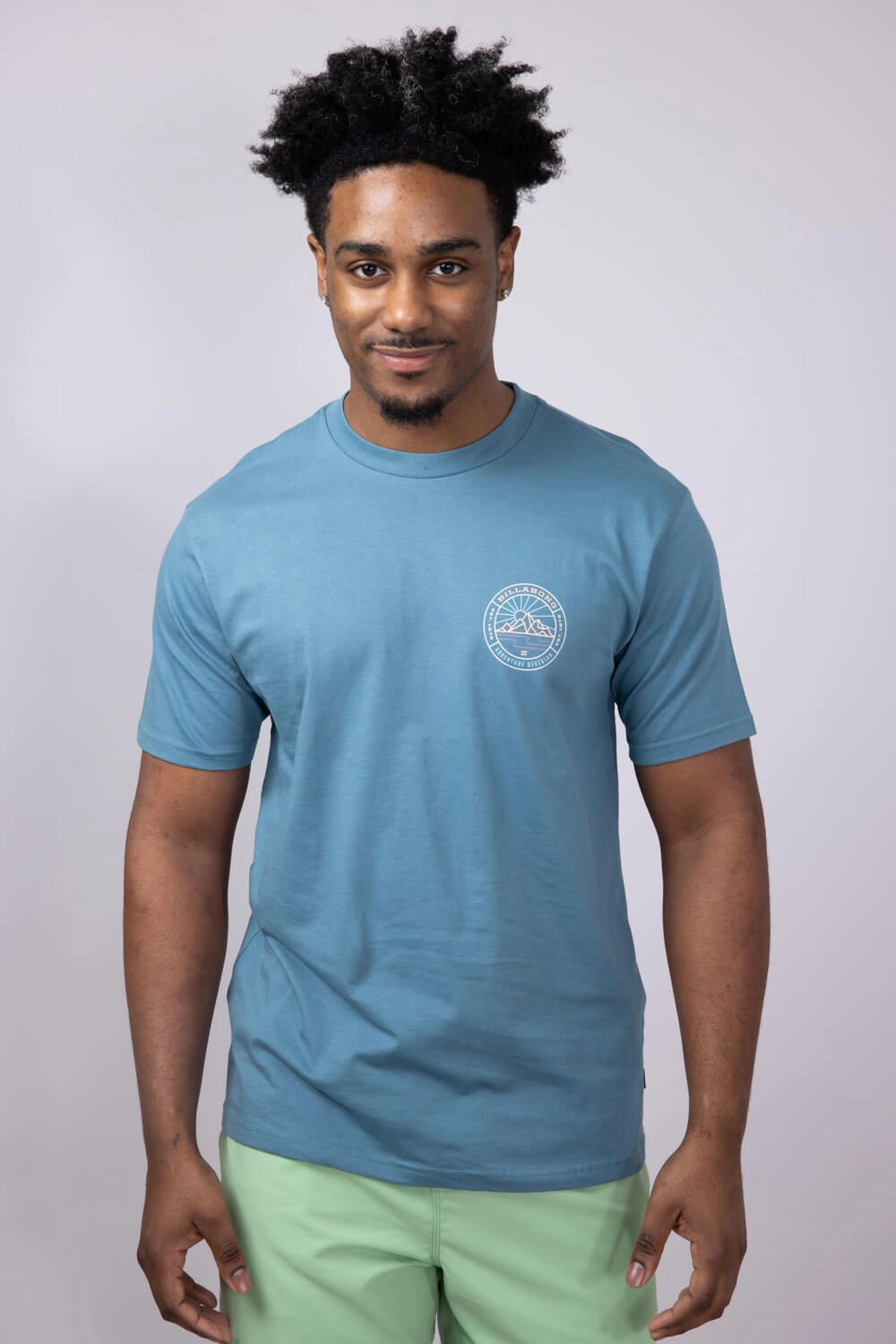 Billabong Rockies Adiv T-Shirt for Men in Glacier Blue | 24A501540-GLB Top Rated Pilling Resistant Finish