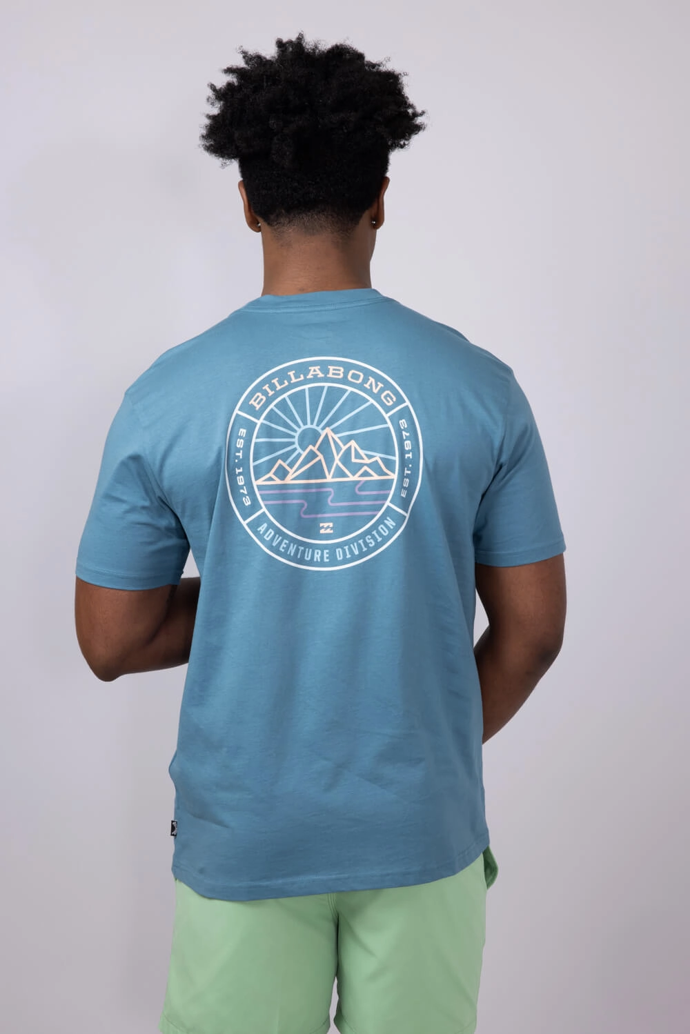 Billabong Rockies Adiv T-Shirt for Men in Glacier Blue | 24A501540-GLB Pocket Design Trendy Basics