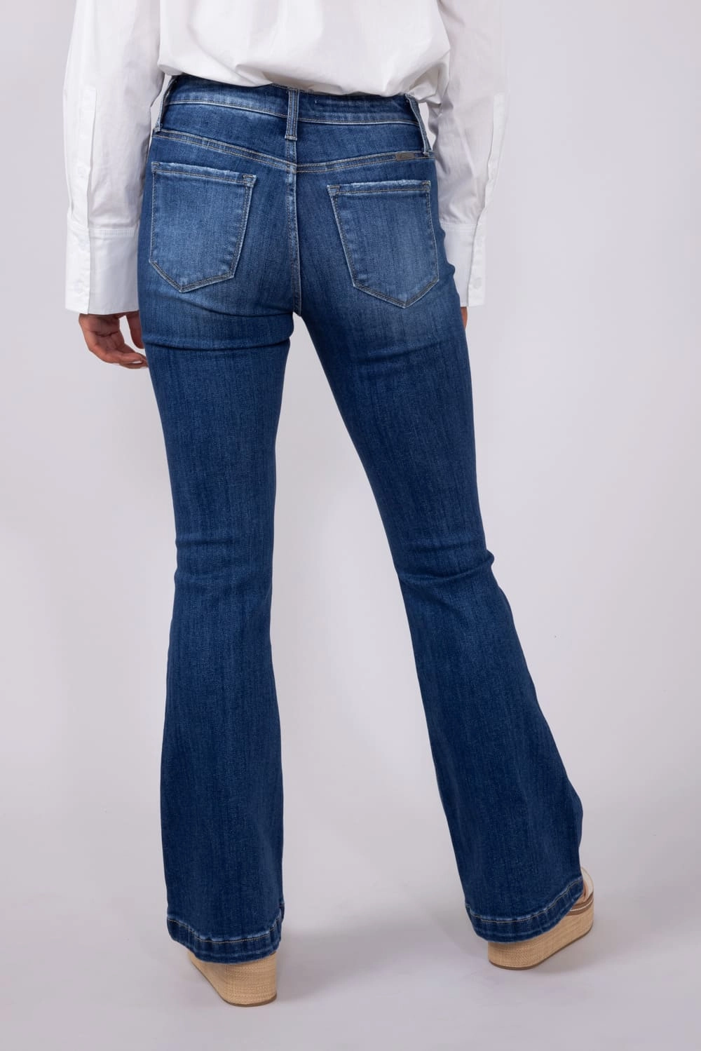 KanCan Mid Rise Flare Petite Jeans for Women | KC20041M-PT Breathable Classic Wear Eco Friendly