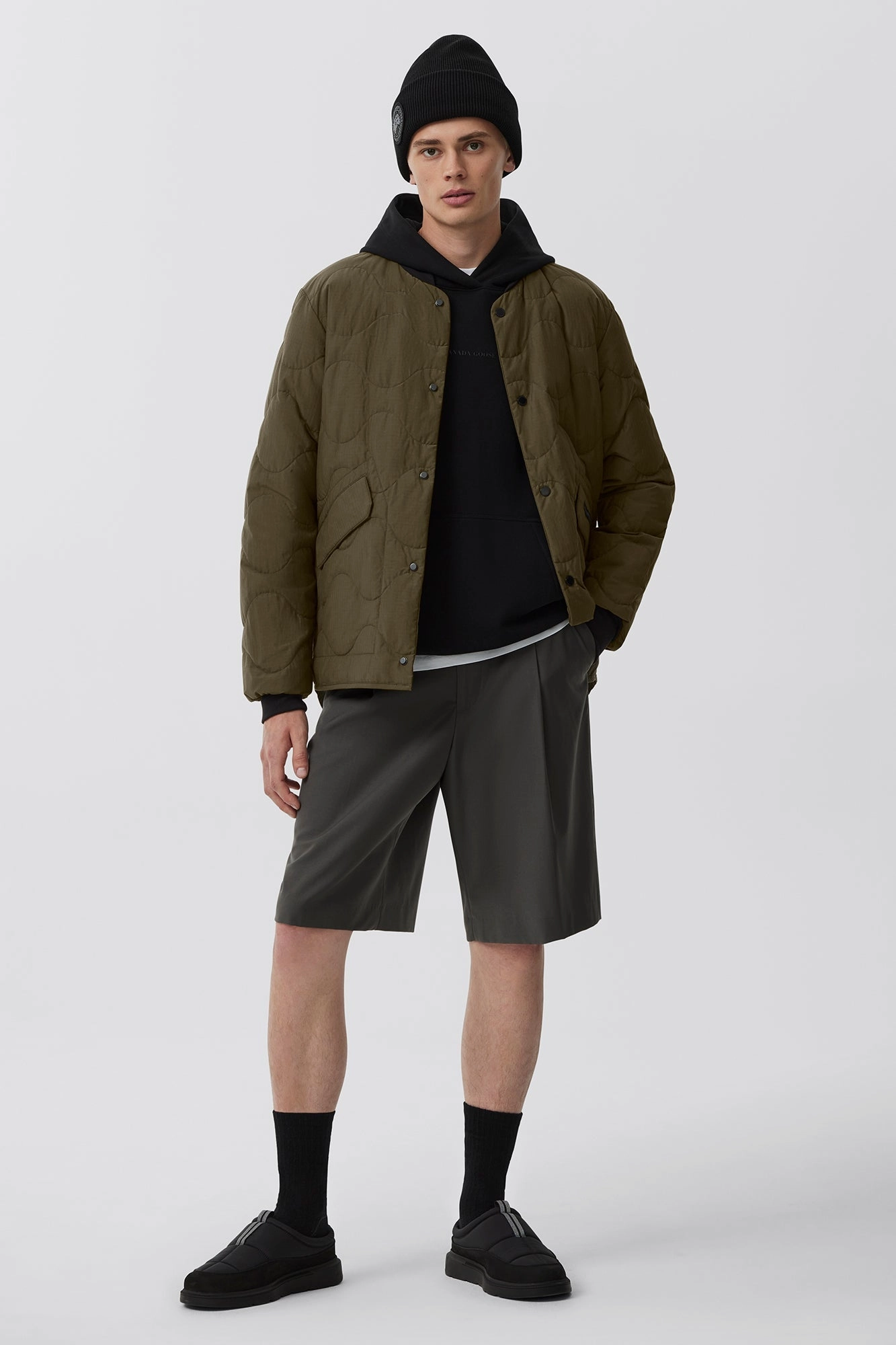 Runway Inspired Tear Resistant Boswell Reversible Liner Jacket Black Label