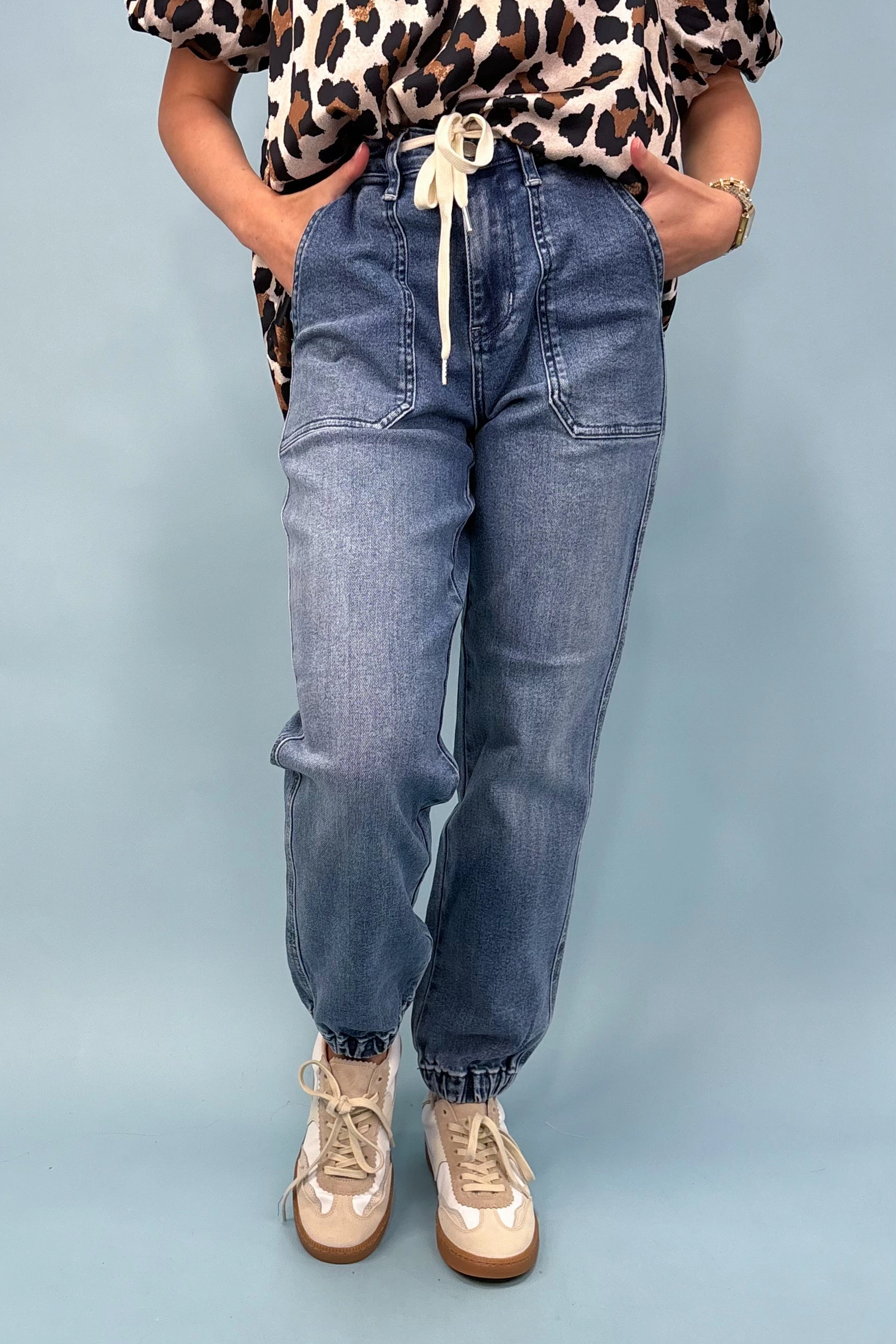 The Brinley Denim Joggers Flex Fit