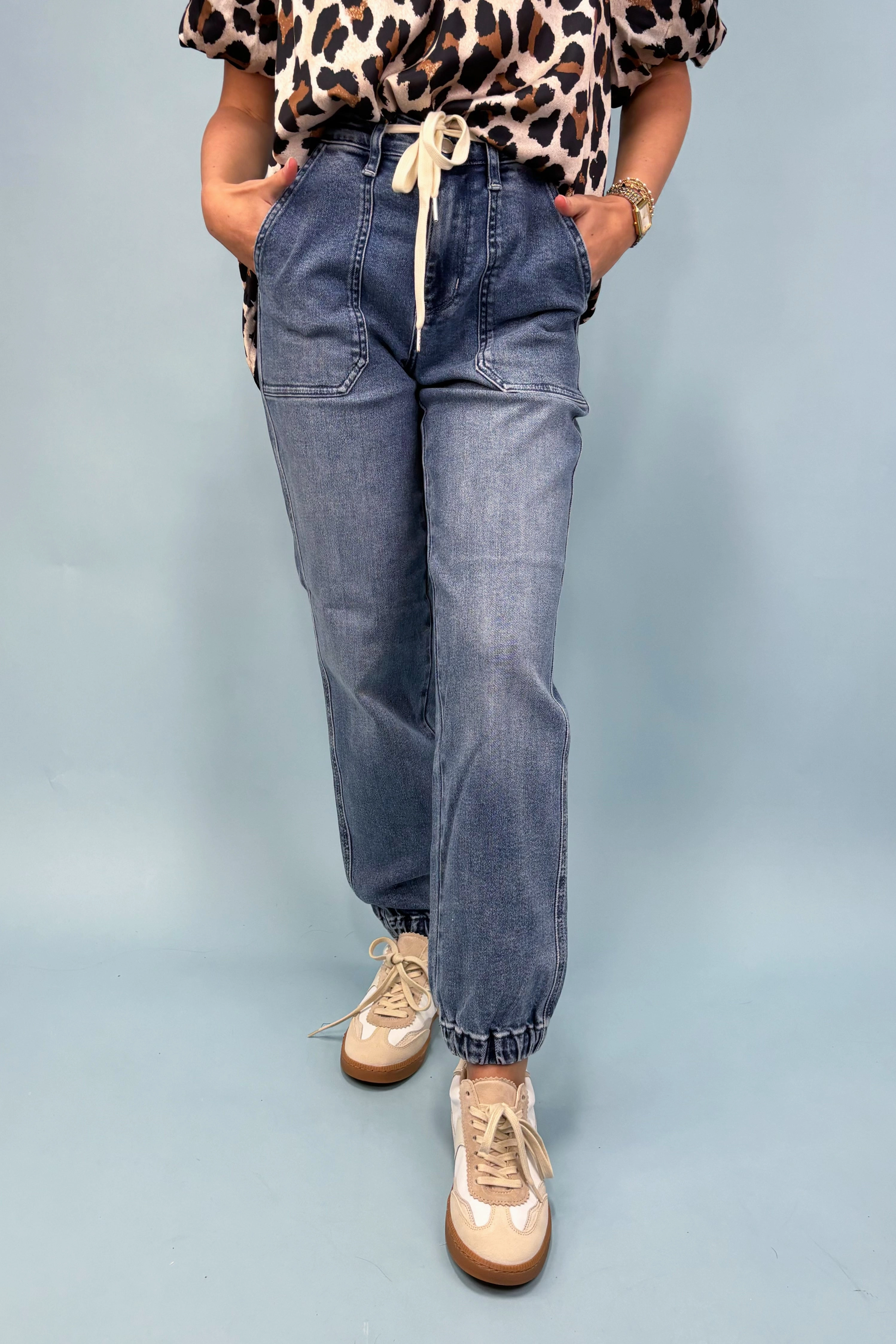 The Brinley Denim Joggers Anti Pilling Fabric All Day Wear