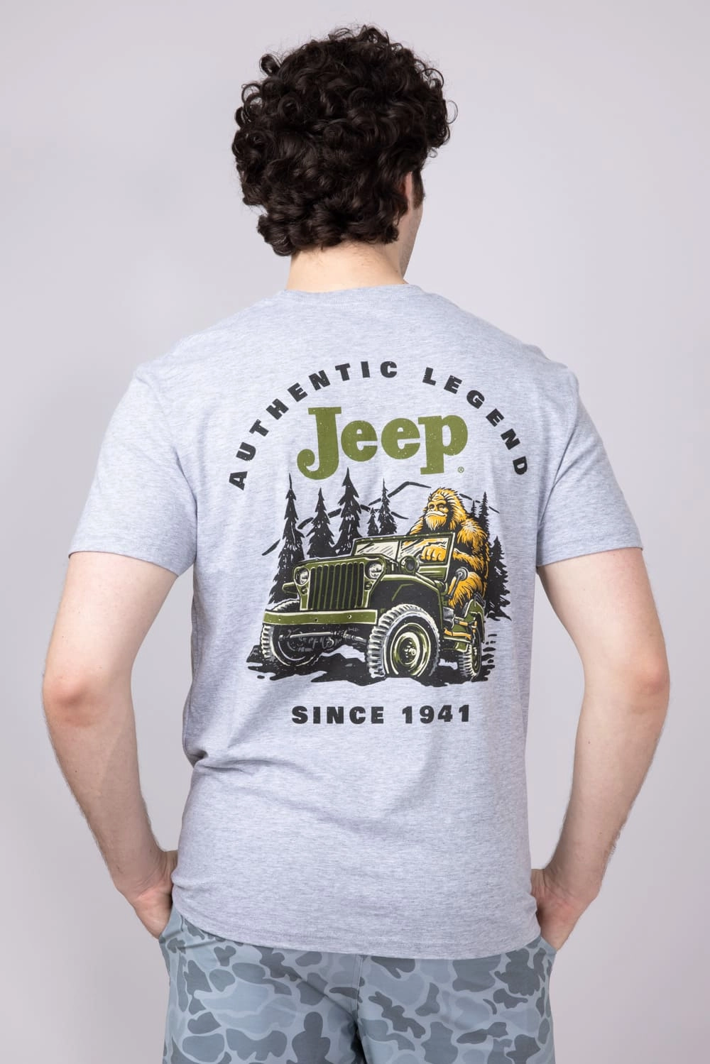 Jeep Sasquatch T-Shirt for Men in Grey | 2369-GREY BreathableMeshLining Best Seller