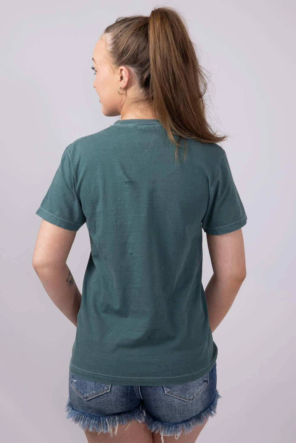 Odor Control Finish All Peopled Out T-Shirt for Women in Green | TEE-PEOPLE-FOREST