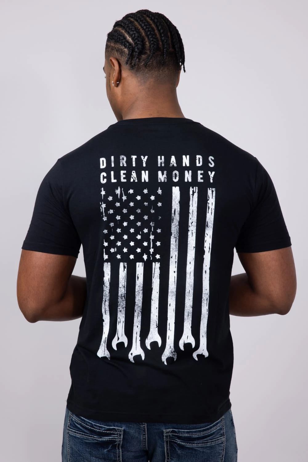 Troll Co Dirty Hands Clean Money Flagship T-Shirt for Men in Black | TC2350-BLACK Minimalist Comfort