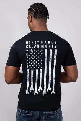Troll Co Dirty Hands Clean Money Flagship T-Shirt for Men in Black | TC2350-BLACK Minimalist Comfort