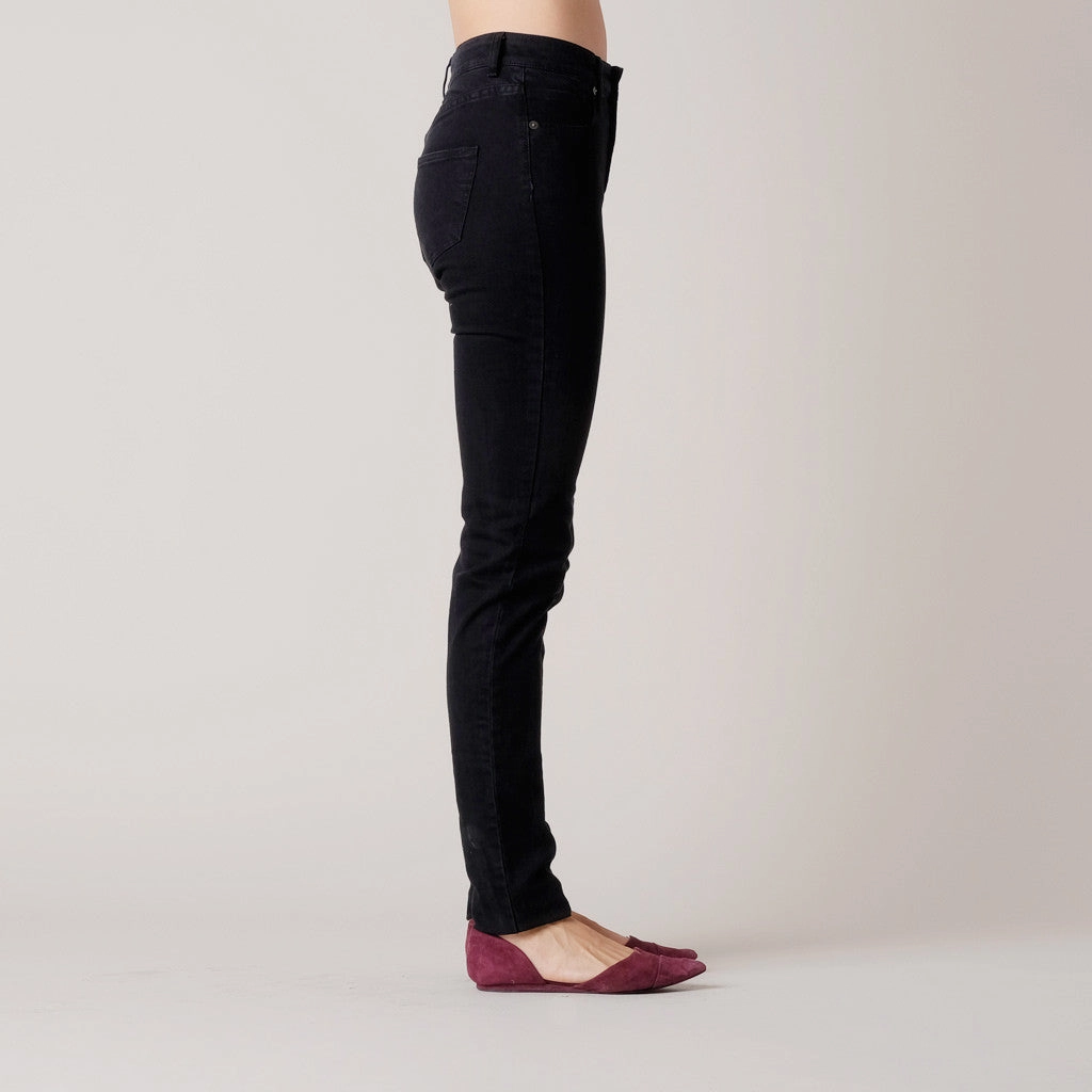 Stretch Panels Layering Comfort Brooklyn Denim Co. High Rise Skinny Jean - Black