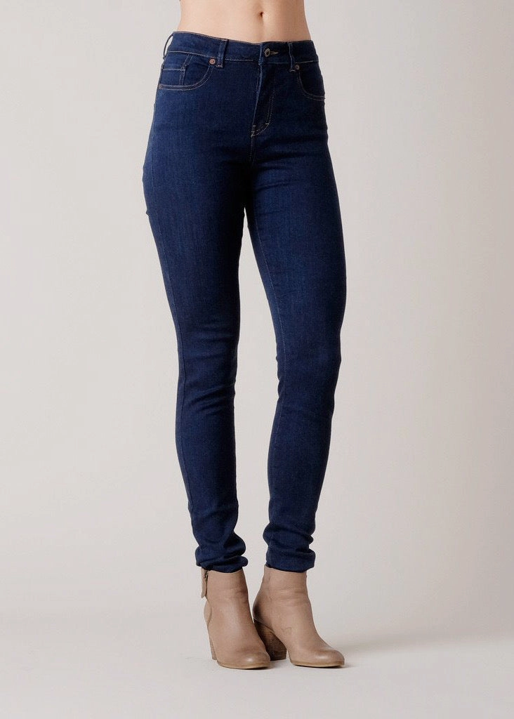 Organic Cotton Blend Quality Fabric Brooklyn Denim Co. High Rise Skinny Jean - Indigo