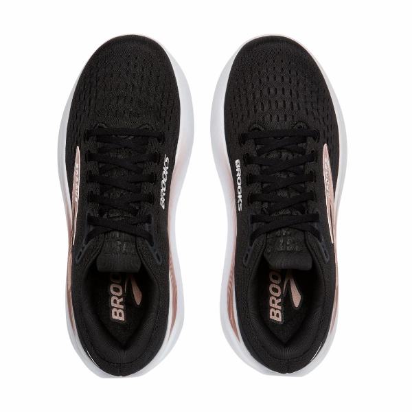 Enhanced Airflow Design flexible fabric shoe stuff Brooks Women's Ghost Max 3 Wide Black/Rose Gold