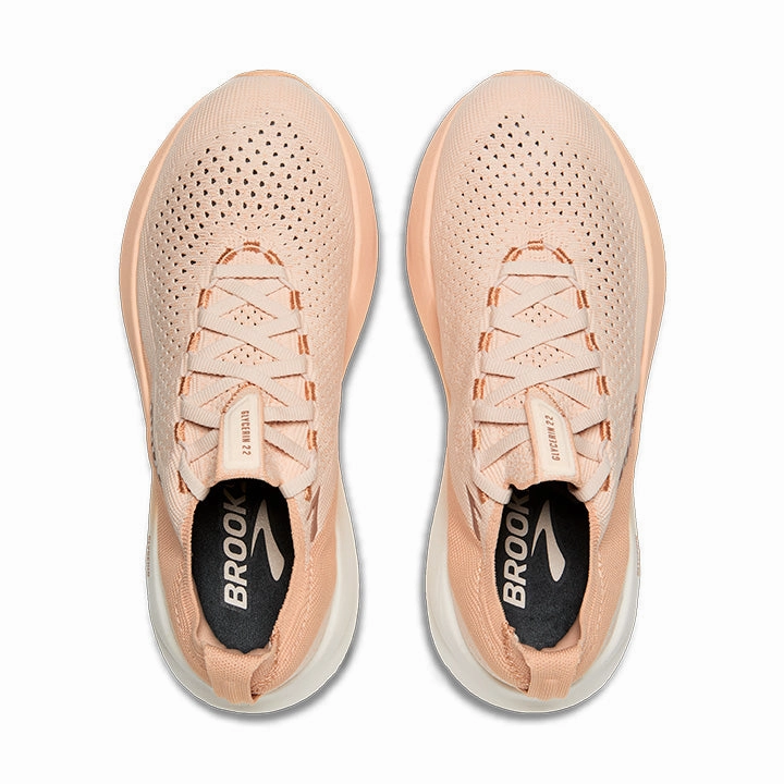 Brooks Women's Glycerin StealthFit 22 Almond Knit Cage casual runner shoes