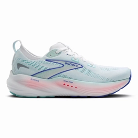 Brooks Women's Glycerine 22 White/Limpet Shell/Amparo Blue Trendy Performance Secure lacing system