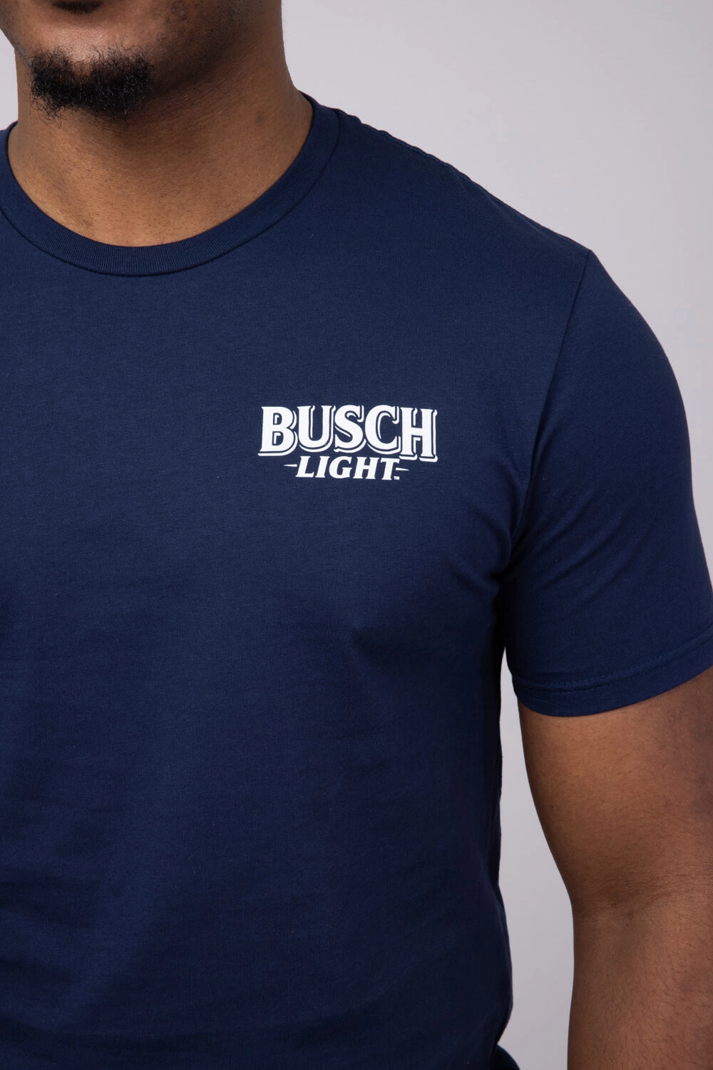 Fun and Comfortable Busch Light Rustle T-Shirt for Men in Navy | 6775-NAVY