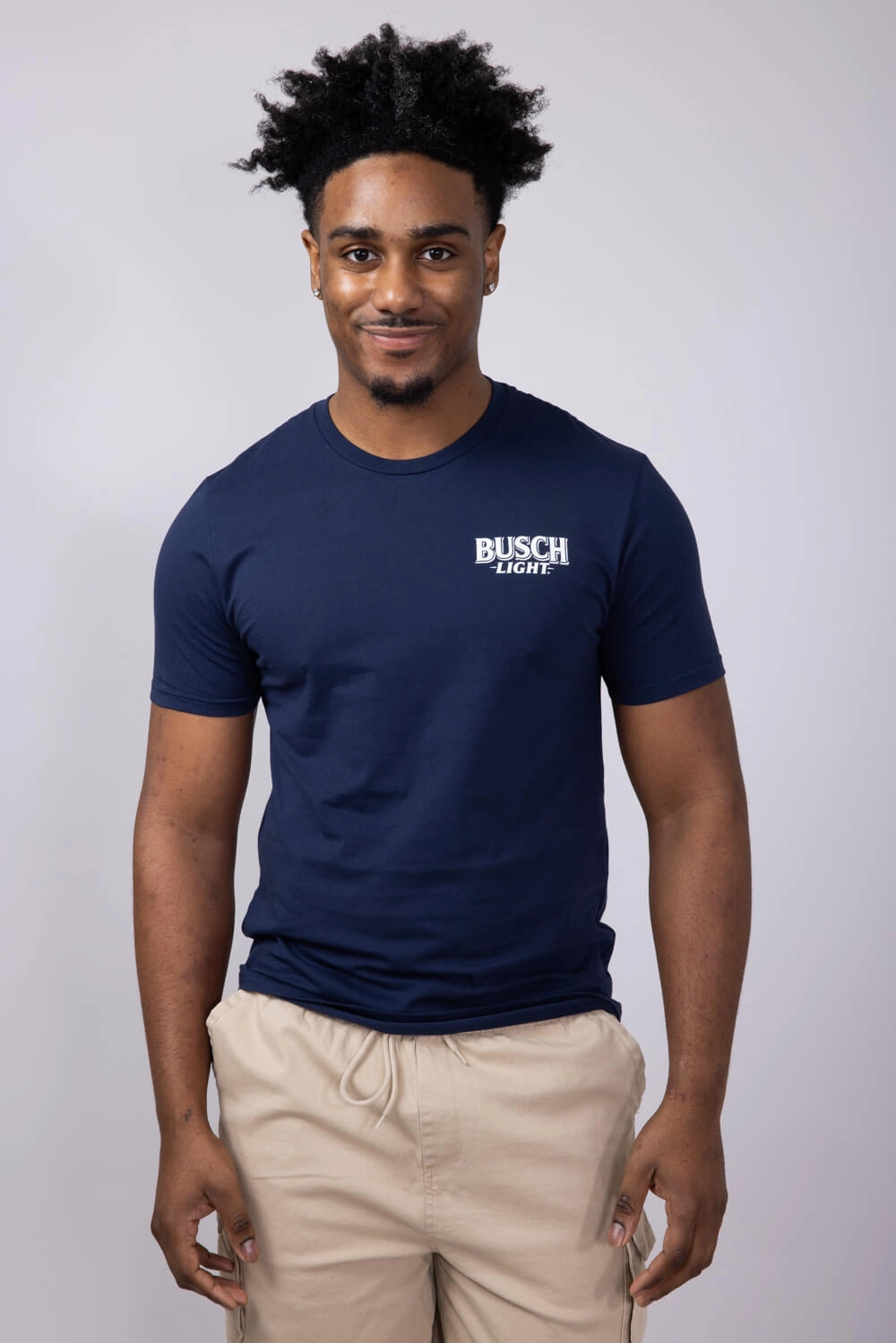 Busch Light Rustle T-Shirt for Men in Navy | 6775-NAVY Versatile Fit