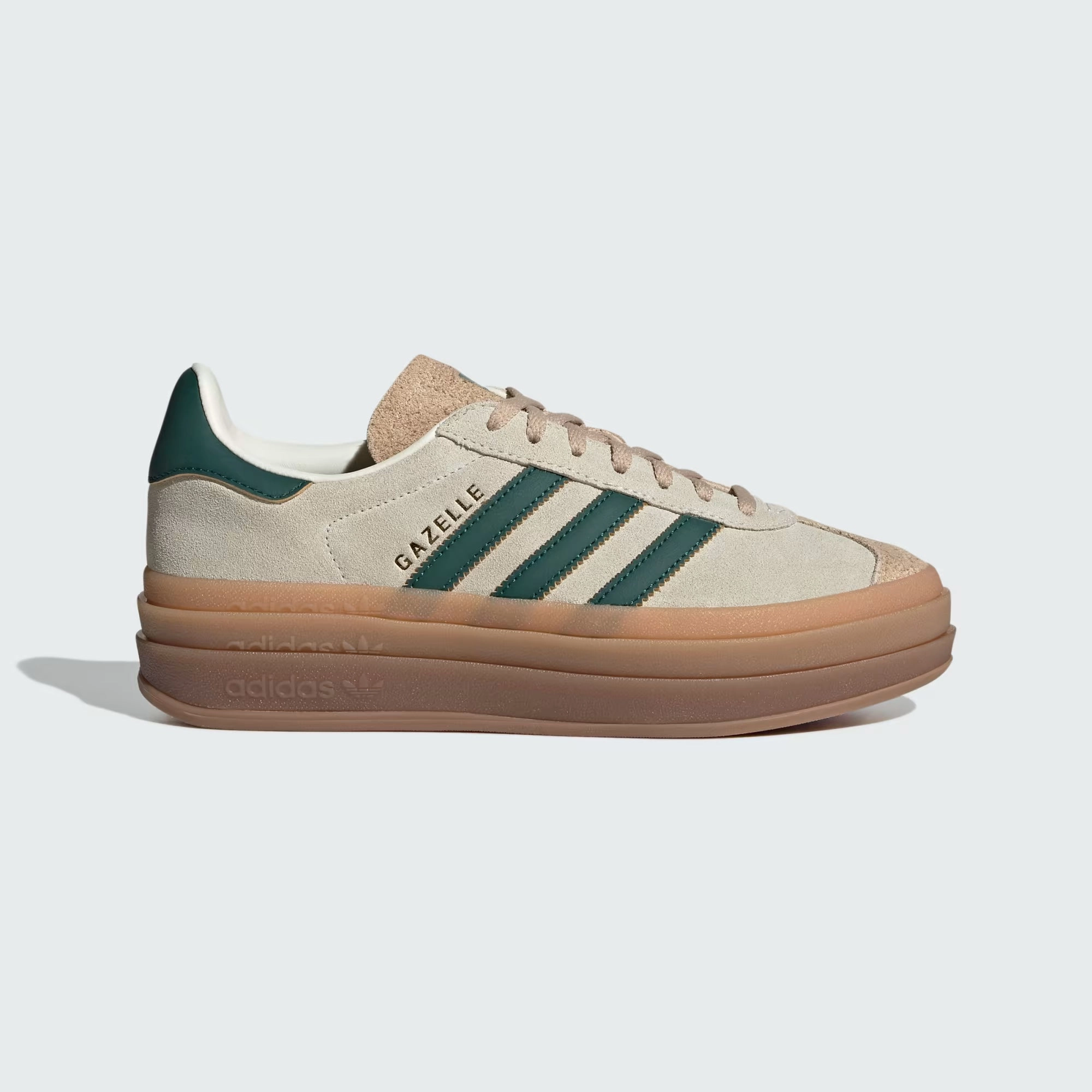 Gazelle Bold Shoes (Cream White   Collegiate Green   Magic Beige) Urban Athletic Rigidity Control