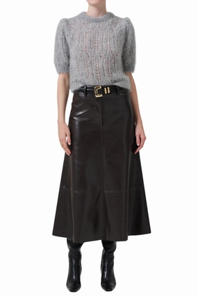 garden party Cassia Leather Skirt