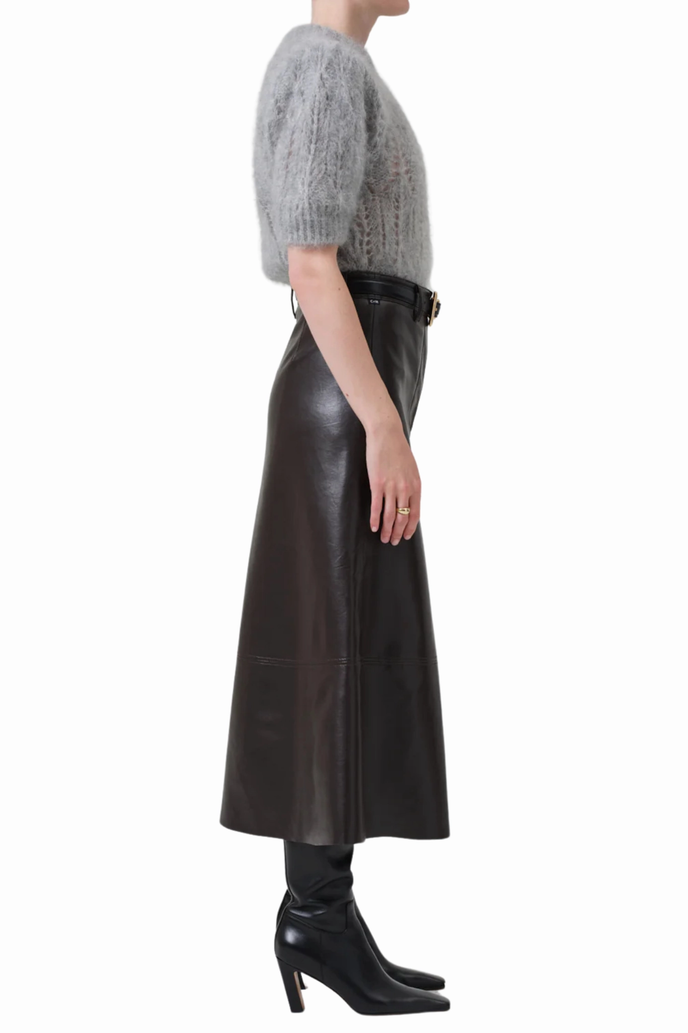 Cassia Leather Skirt Minimal Touch