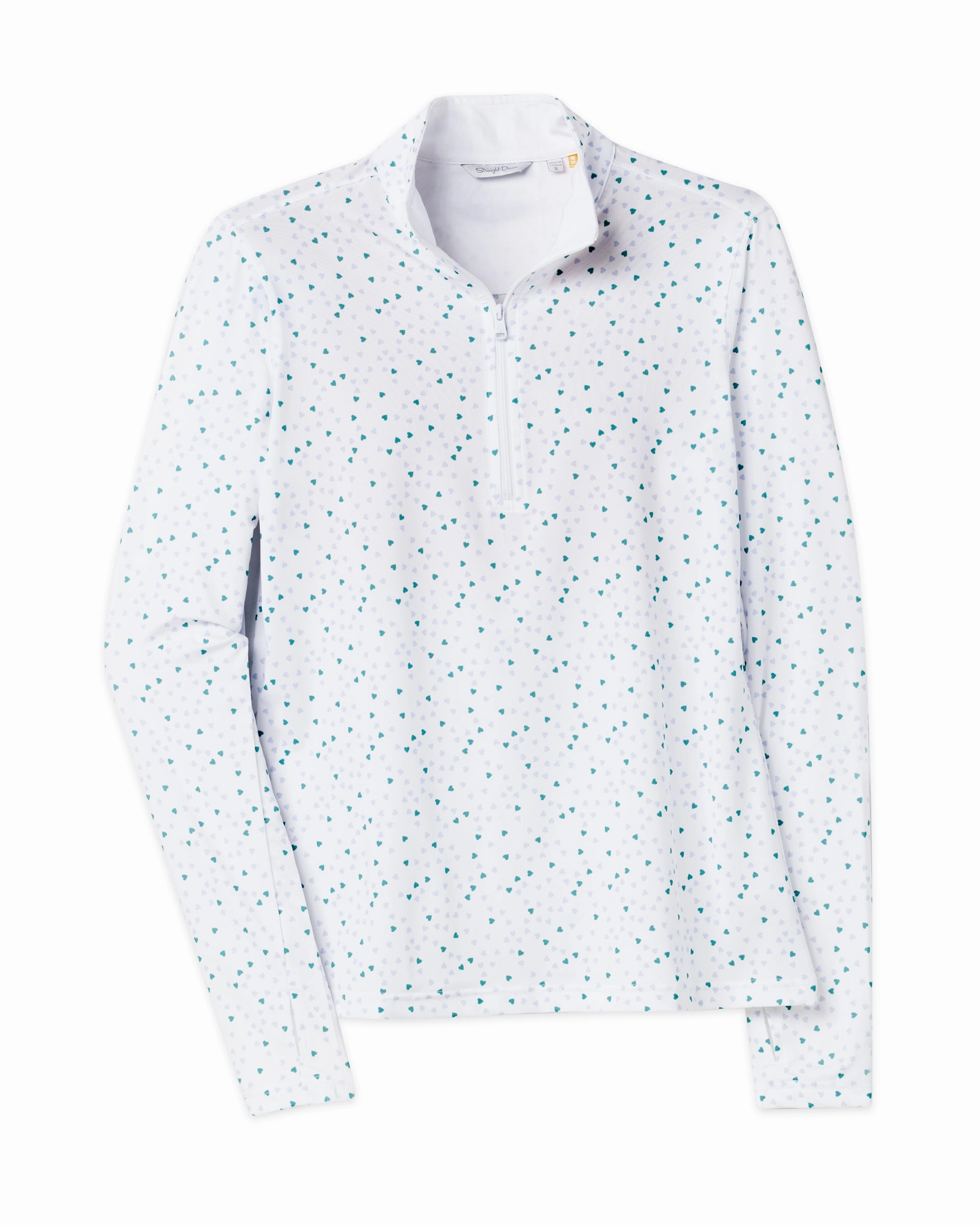 short sleeves Cupid Quarter Zip - Sea Green