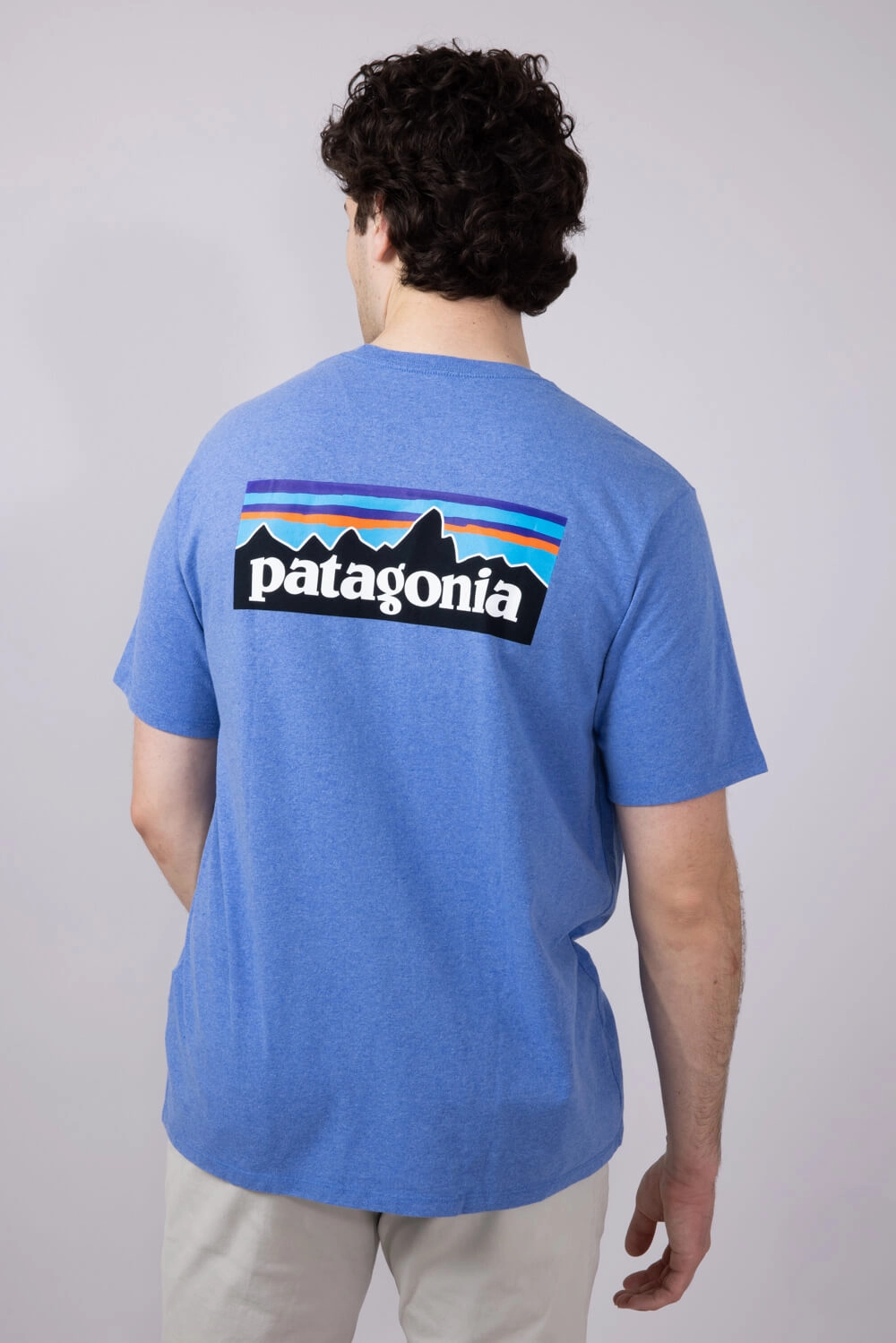 Patagonia Men??s P-6 Responsibili-Tee T-Shirt in Abundant Blue | 38504-ABNB Quality Layer