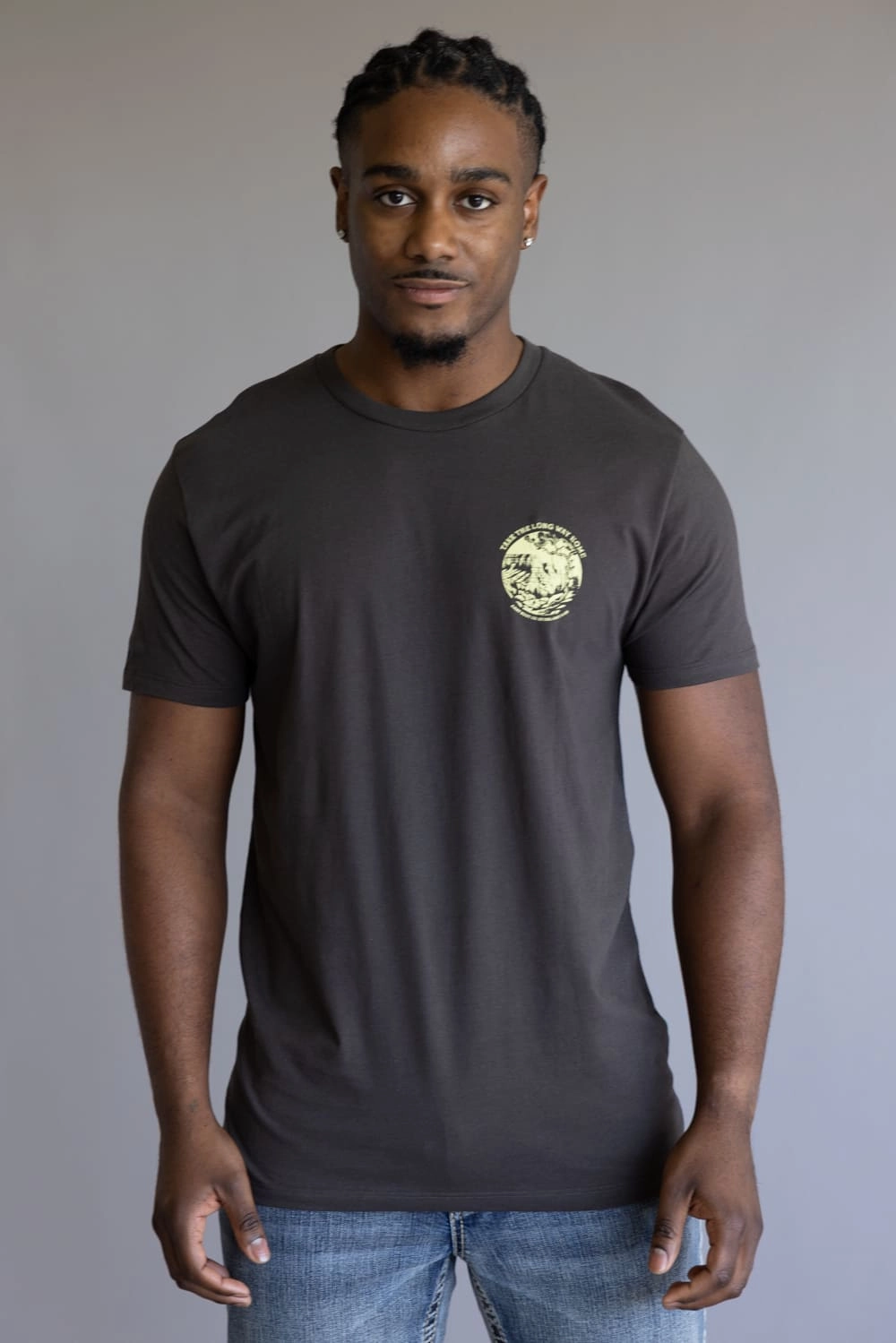 Airflow Ventilation Ariat Take The Long Way Home T-Shirt for Men in Vintage Black | 10058885-VINTAGEBLACK