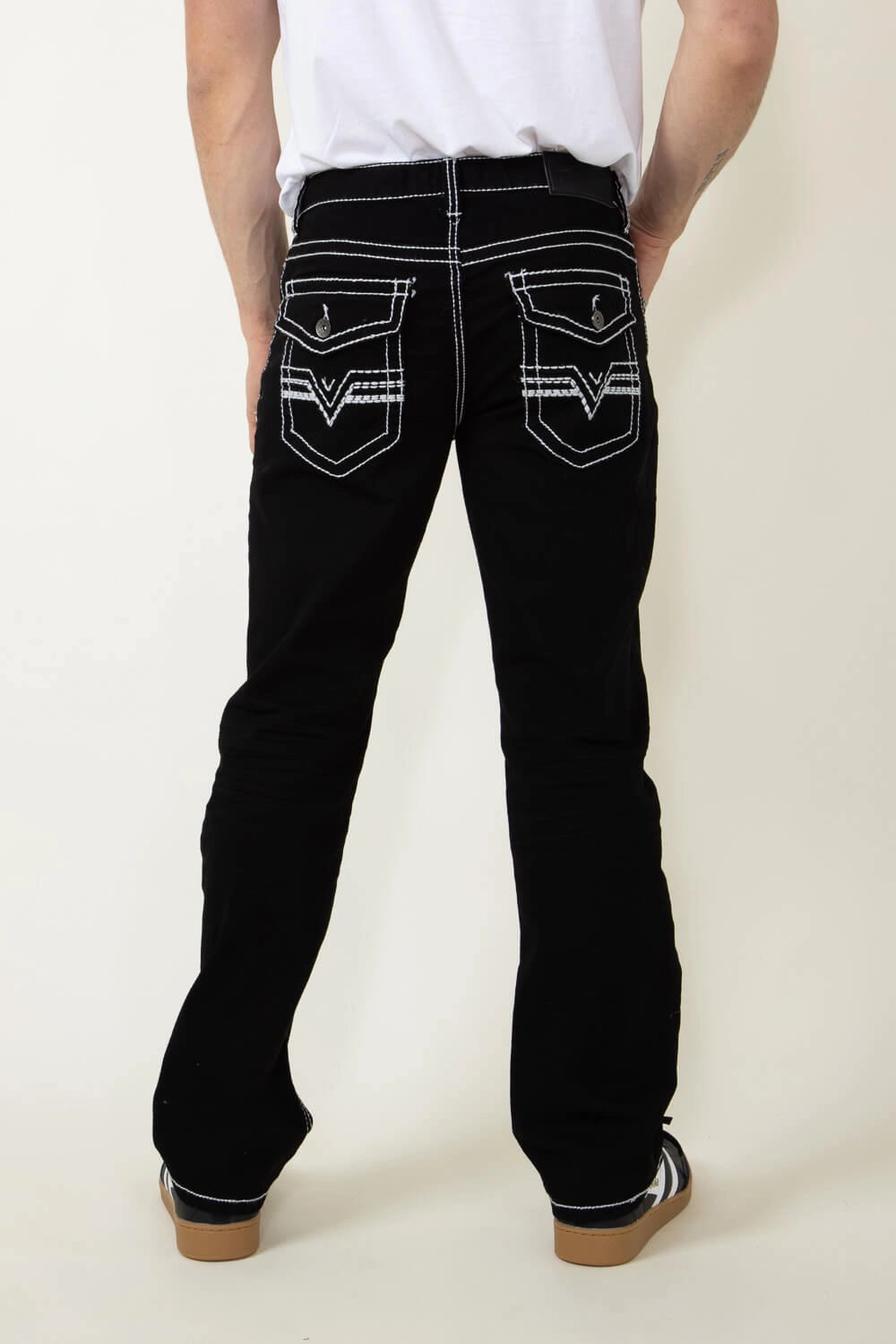 True Luck Blake Bootcut Jeans for Men in Black | TL16350002-BLACK Premium Look
