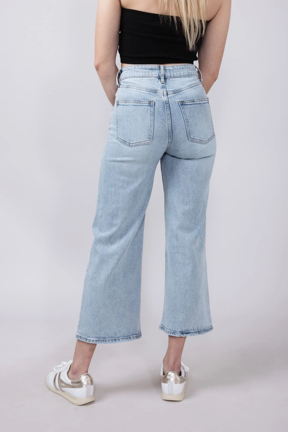 Thread & Supply High Rise Luca Vintage Cropped Wide Leg Jeans for Women | B2379VSDTS-LIGHTWASH Chic Silhouette Fit Routine