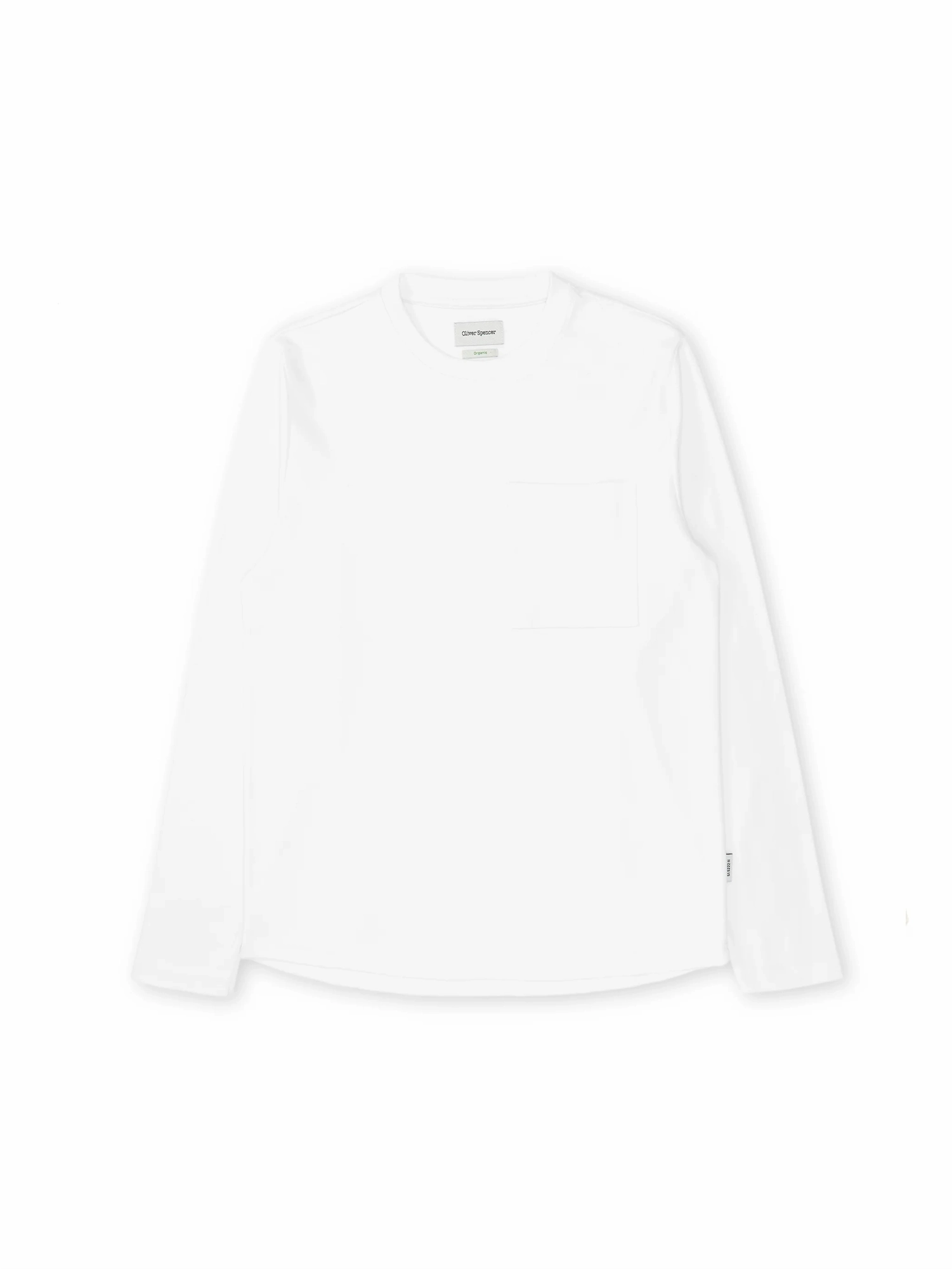 Heavy Long Sleeve T-Shirt Tavistock White AntiBacterialTreatment MinimalistStitching