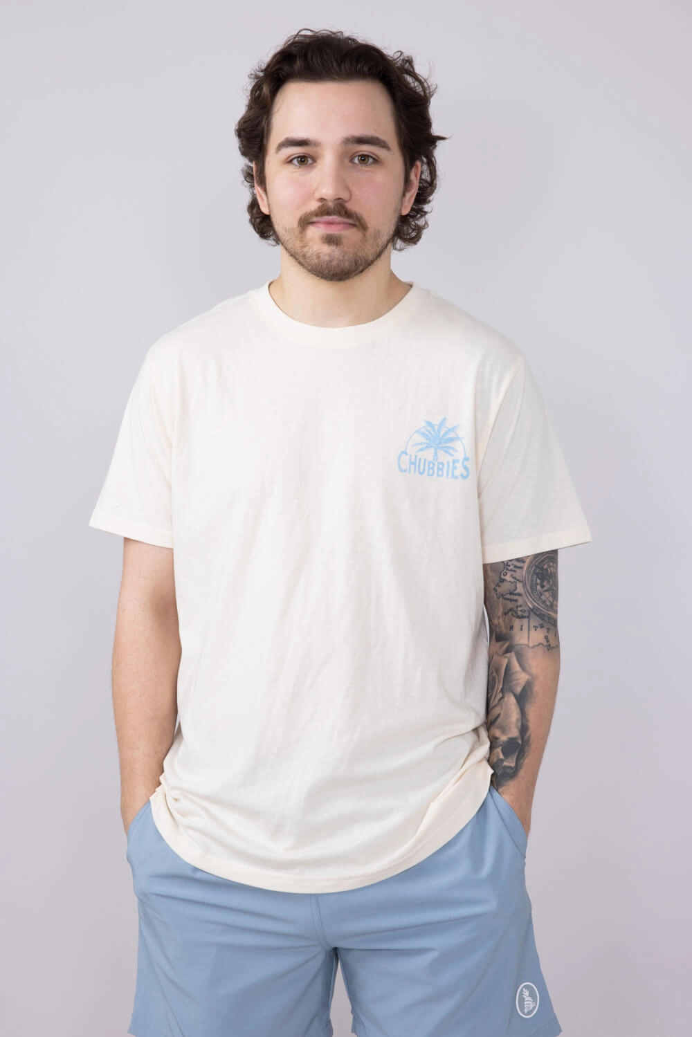 AntiPilling Treatment Chubbies Going In The Duffle T-Shirt for Men in Off White | 502251-07