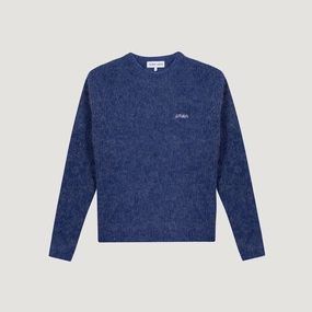 Classic Warmth Casual Cool "Amour" Cerisoles Wool and Alpaga Sweater (Peony Blue)