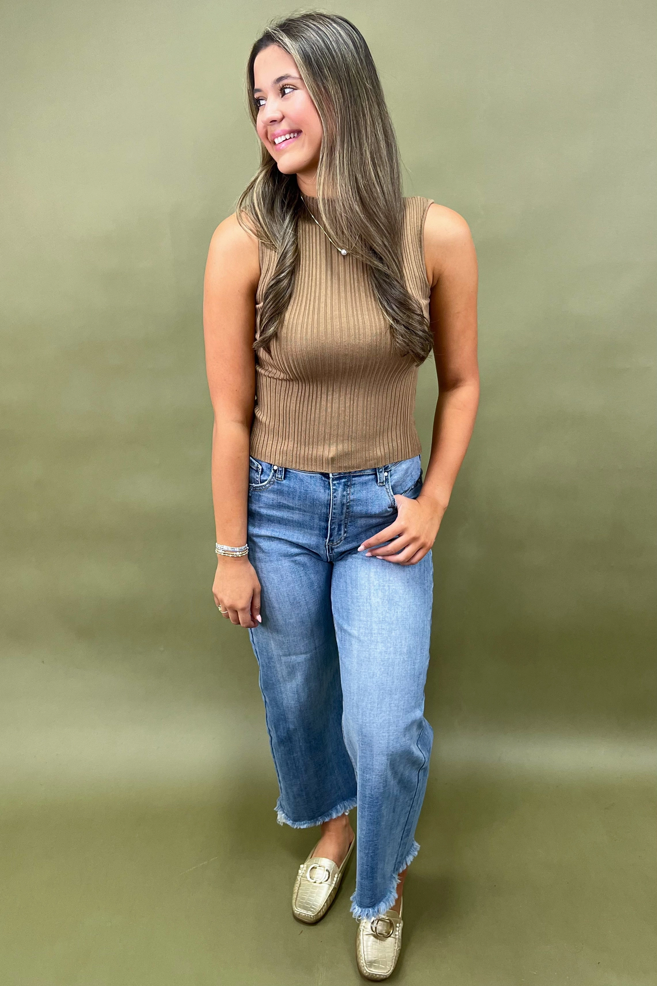 Cider Glow Sweater Tank * More Colors* Ultra Soft Texture GarmentWashed Texture