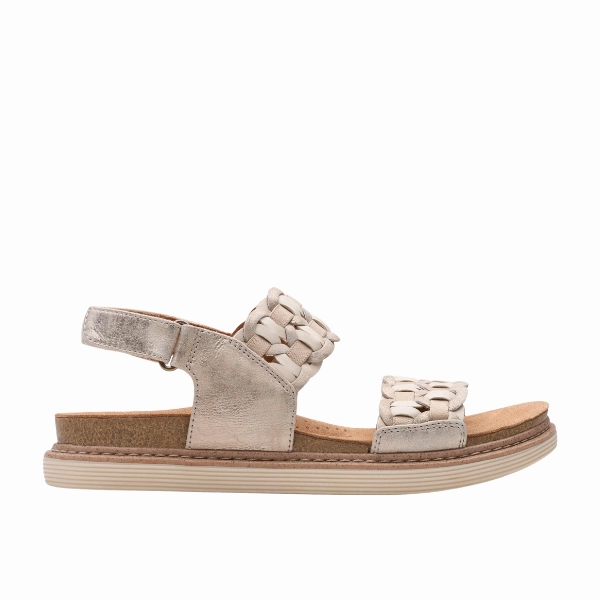 Clarks Women's Arwell Glide Wide Metallic Comfortable Travel Shoes