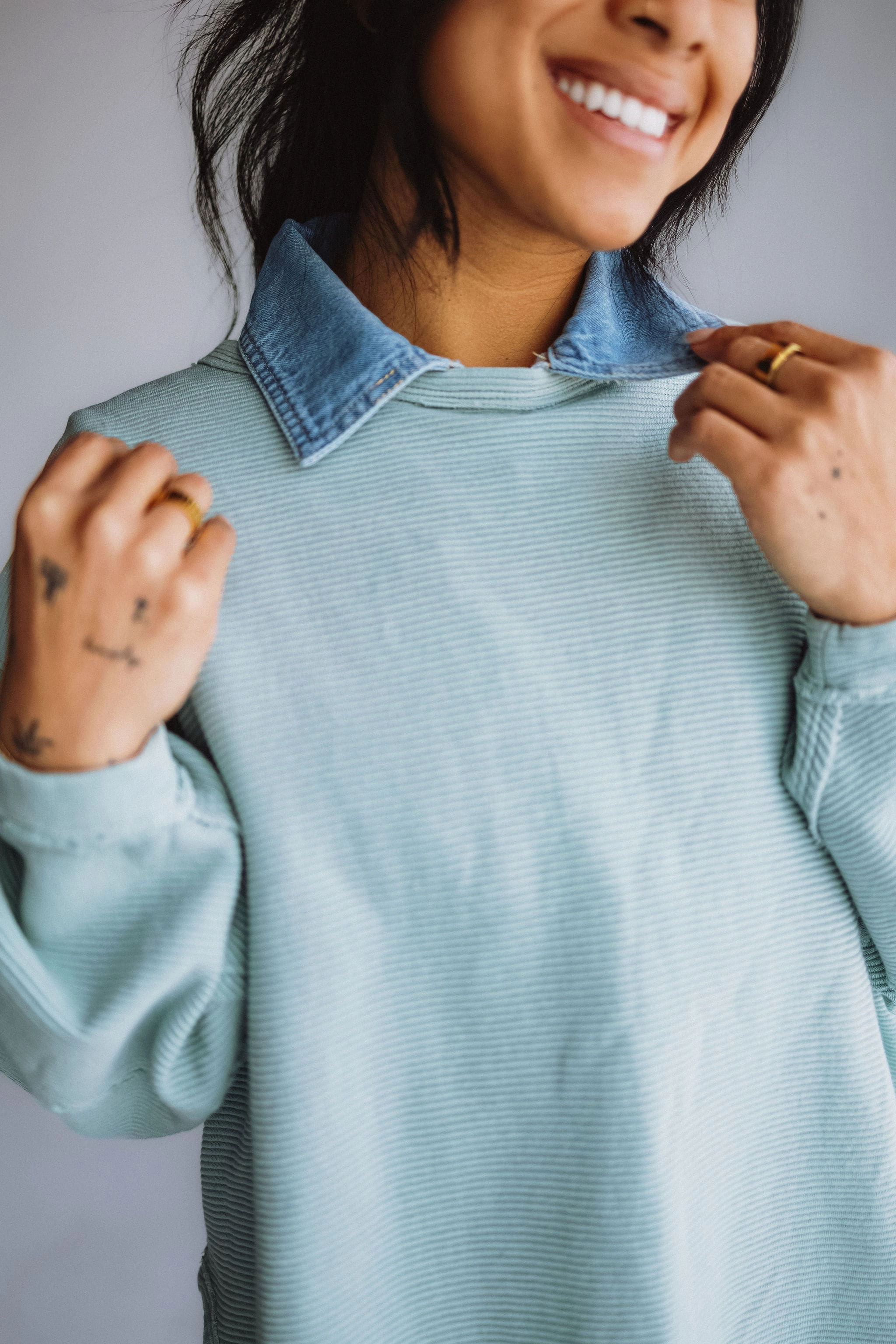 Free People We The Free Total Eclipse Tee for Women in Polar Fog | OB2128723-4103 Light Flex Fit