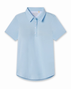 Charlotte Stripe Polo - Glacier premium design