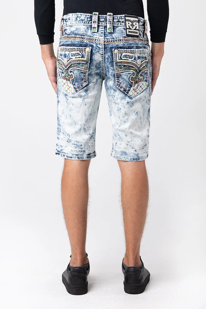 Jaser Denim Shorts music event look