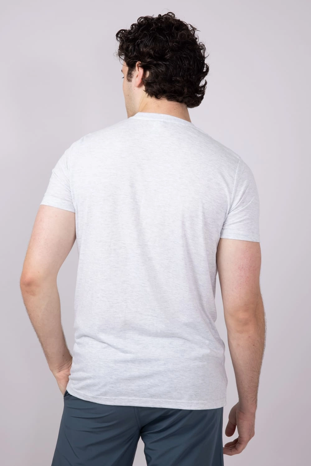 Basic Crewneck Tee for Men in Speckled White | 3750-SPECWHT Comfort and Breathable