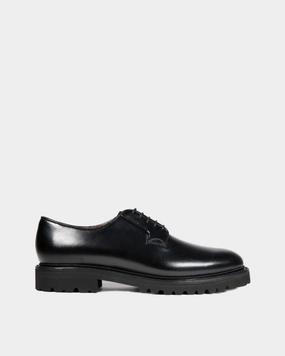 Black Alcazar Derby Shoe Stylish Daily Outfit Office Ready Shoes