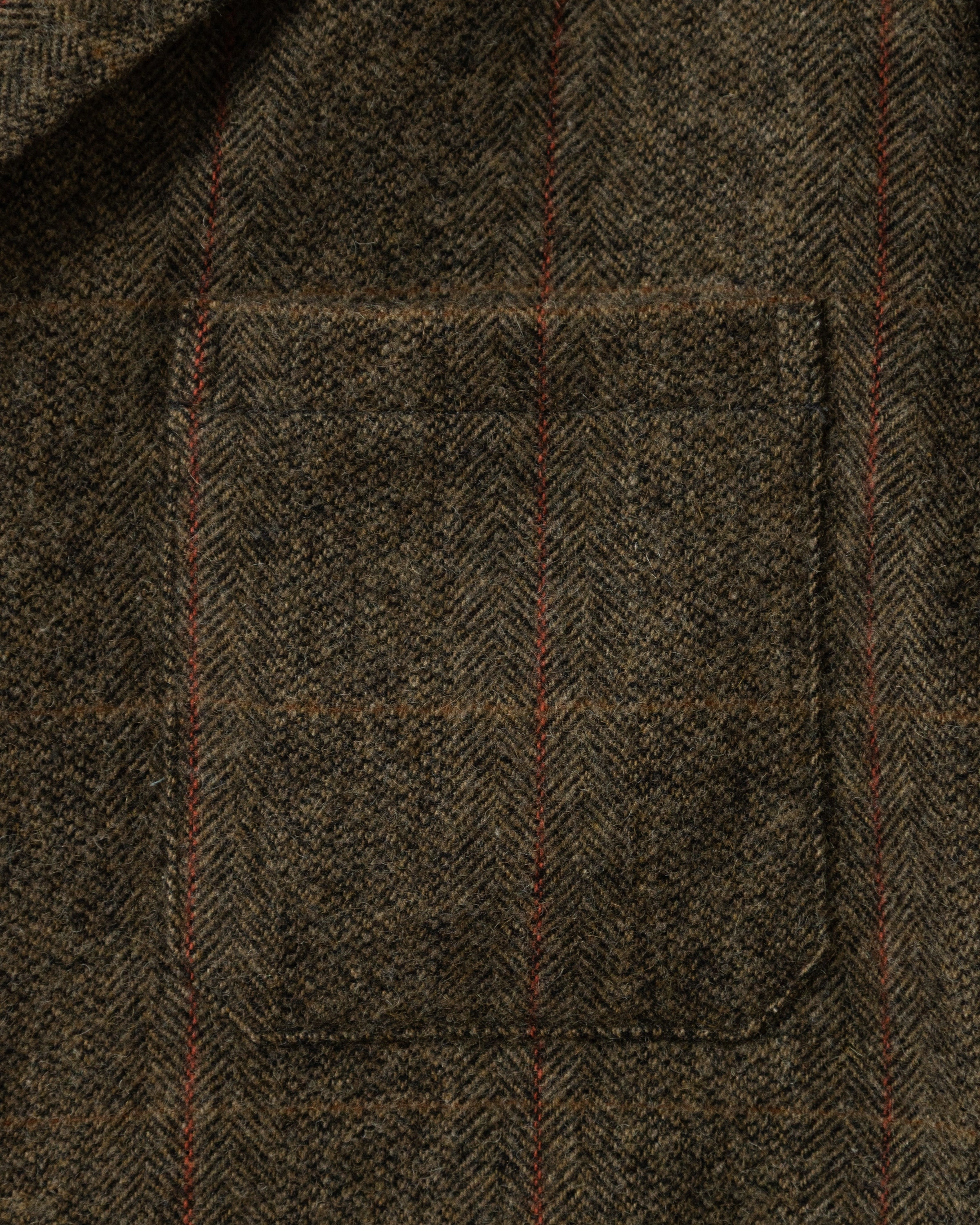 Sleek Outer Heat Retention Camelhair Loafer Jacket in Grey/Khaki Autumnal Windowpane