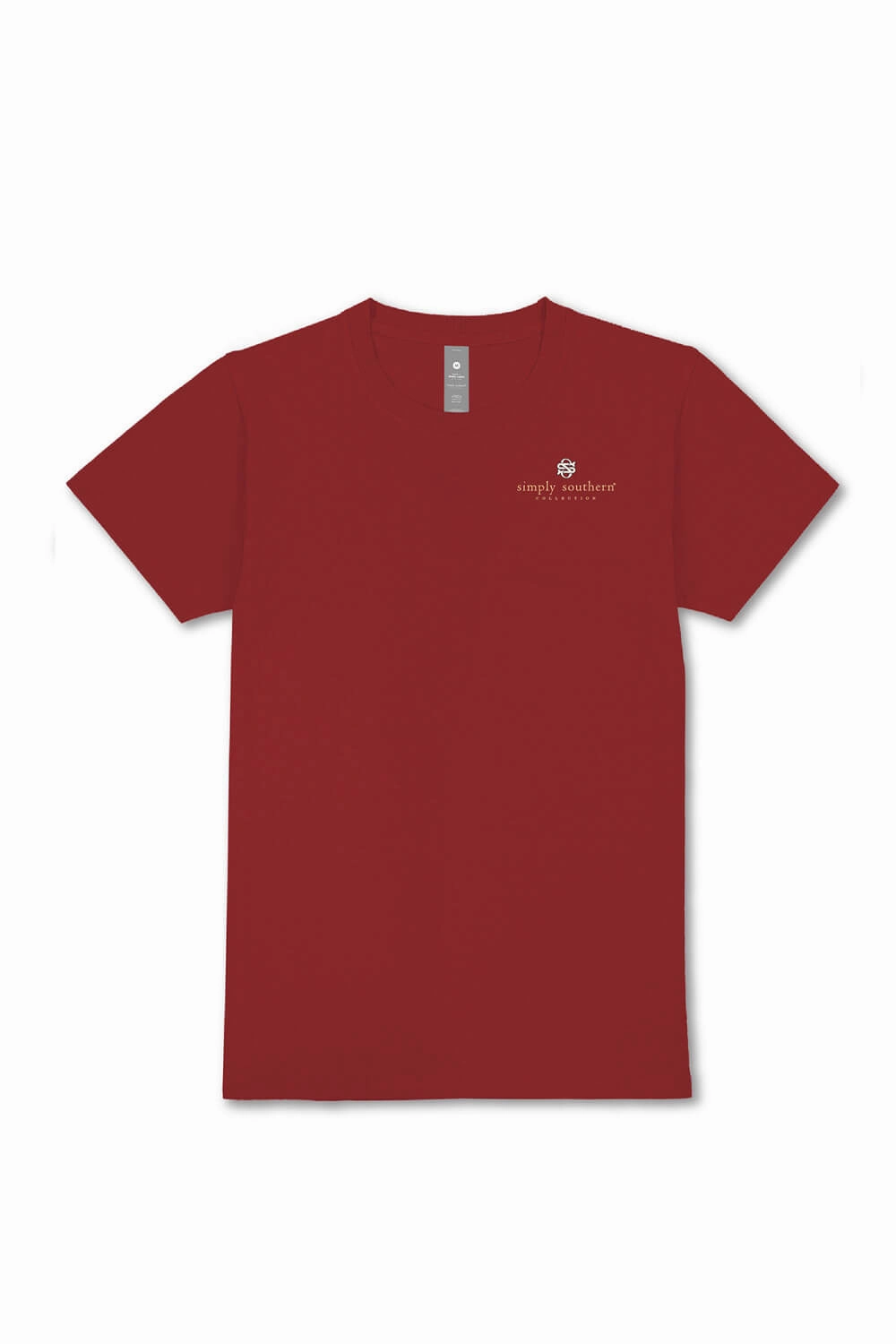 Flexible Fit Eco Certified Textile Simply Southern Fall Pumpkin Harvest T-Shirt for Women in Carmine | SS-HARVEST-CARMINE