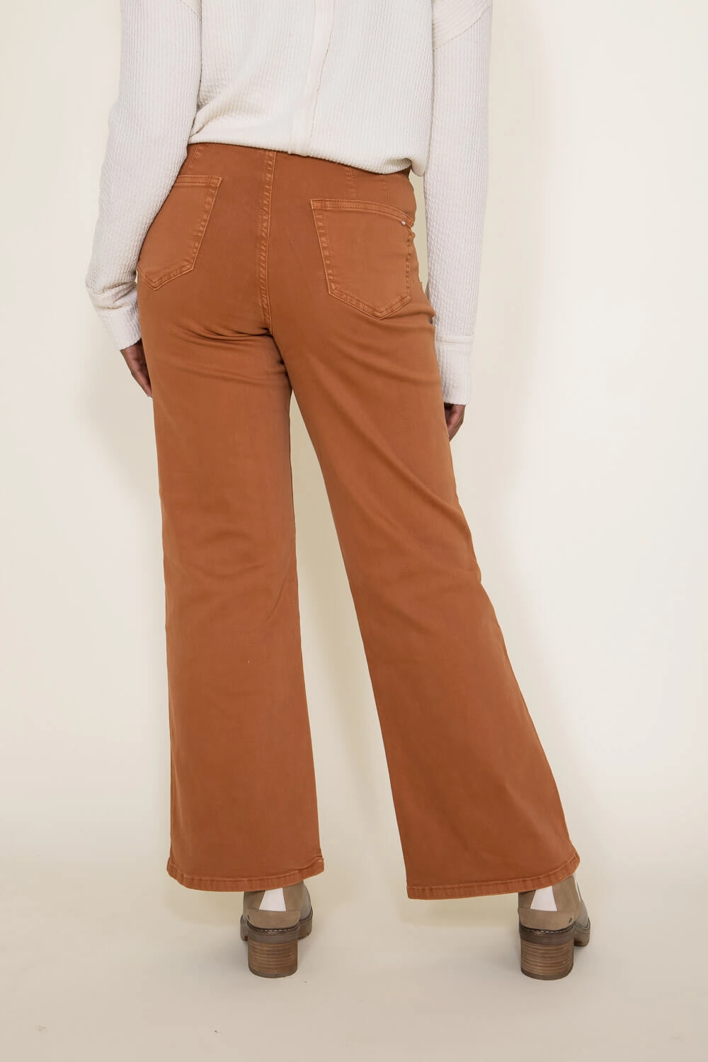 Mica High Rise Wide Leg Jeans for Women in Rustic Orange | MDP-W506CM Traveler Gear Bold Look Chill Vibes