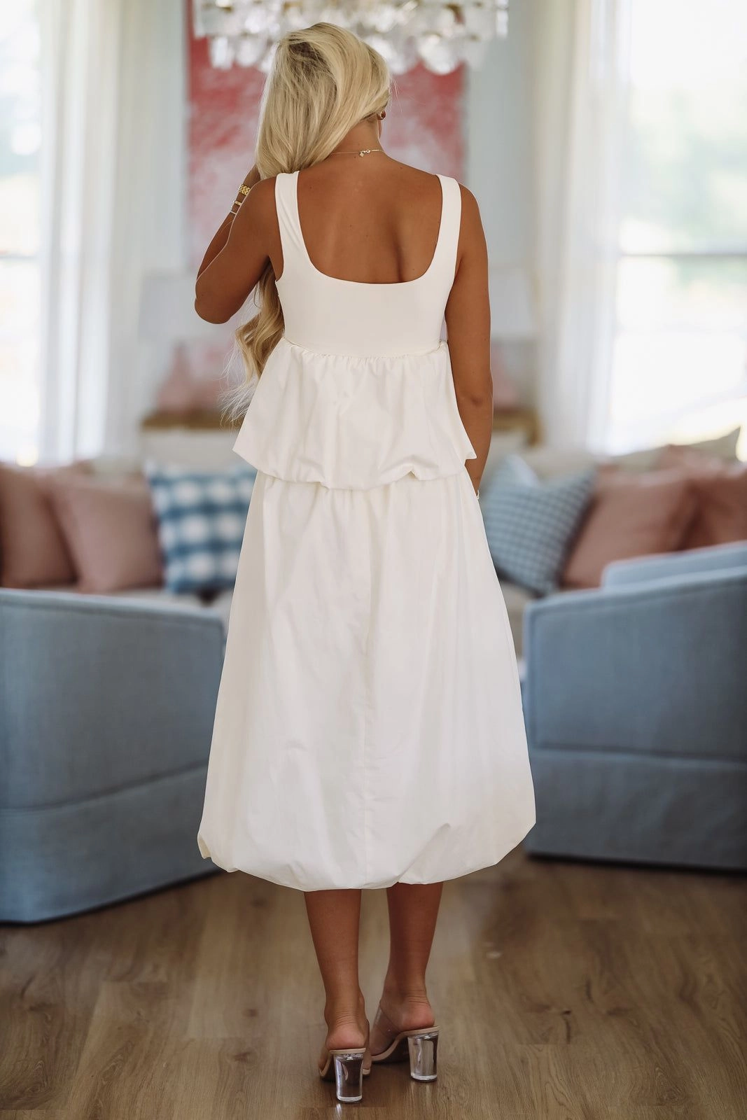 Elegant Cut I'll Be Here Bubble Top - Cream