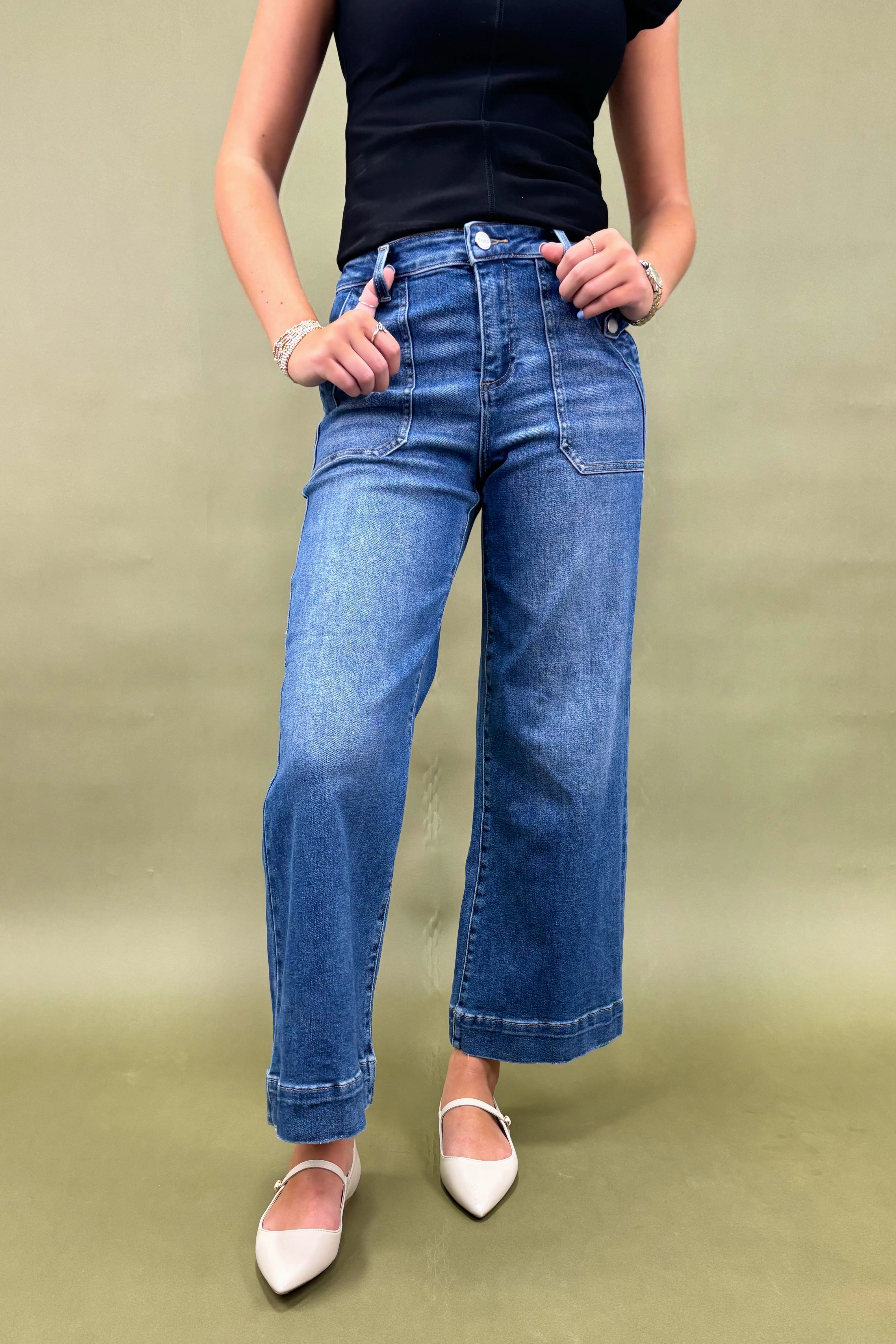 All Day Wear Comfort The Louisa Wide Leg Jeans