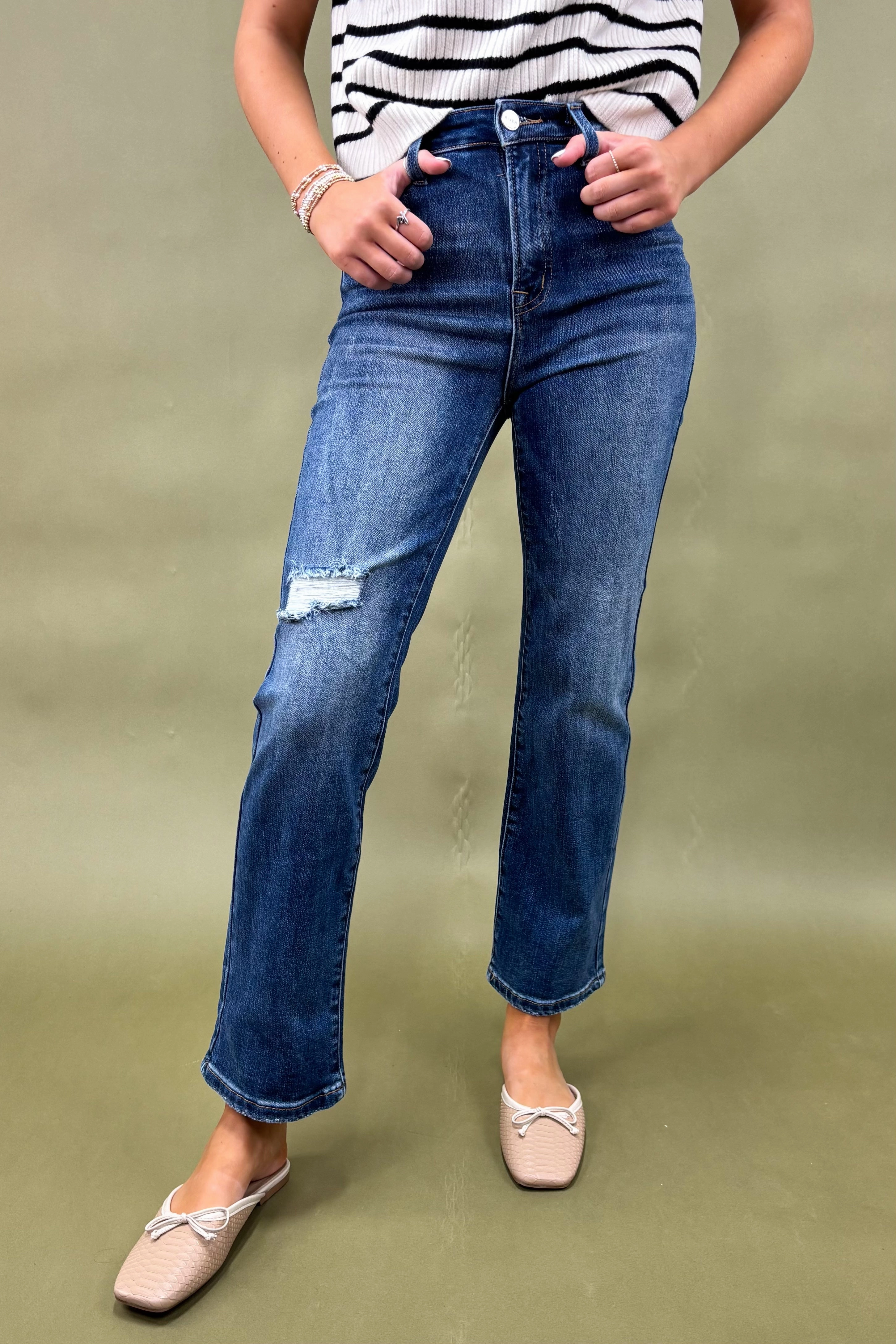 The Sutton Ankle Straight Jeans EcoFriendlyMaterials Low Rise Fit
