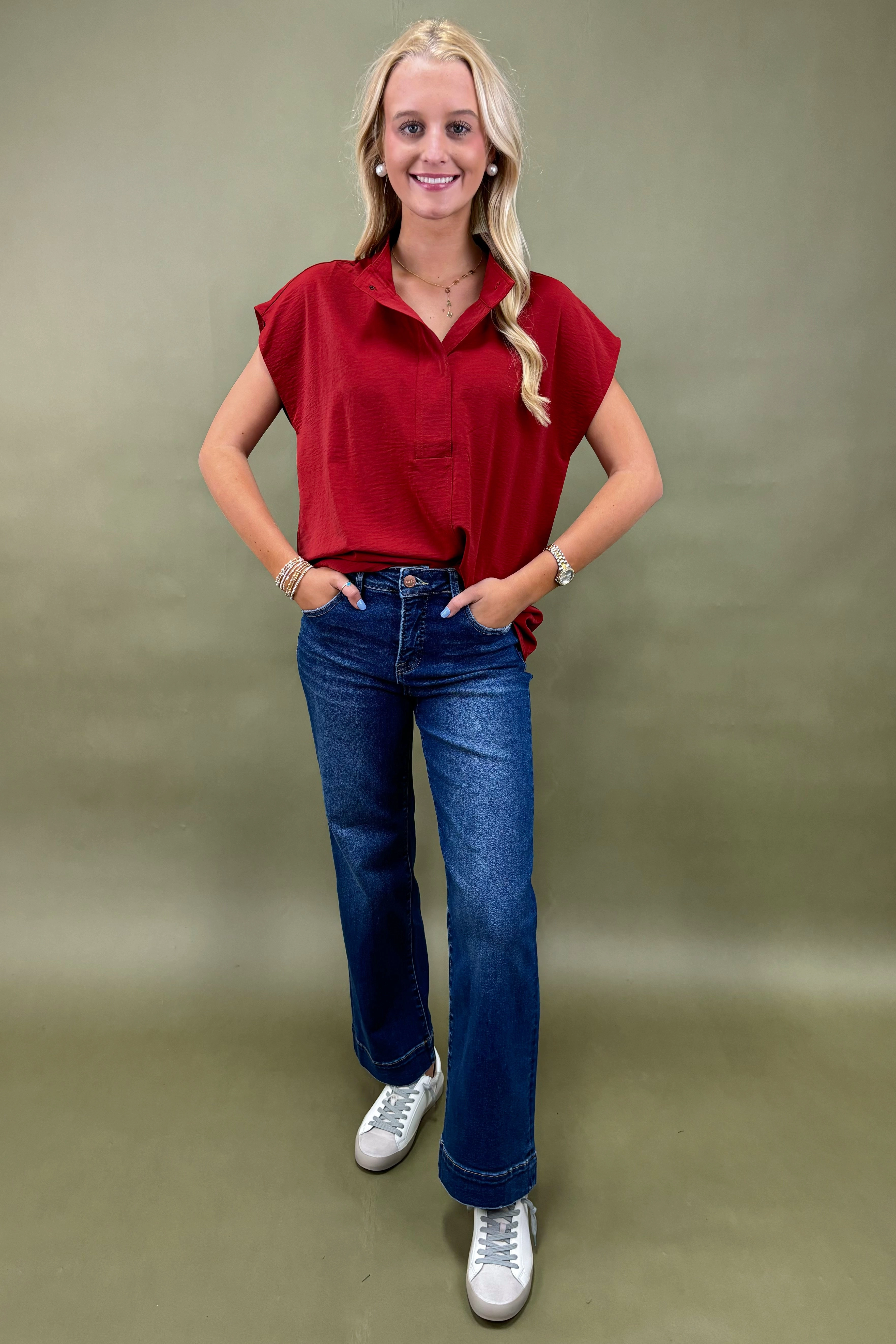 Confidence In Color Snap-Front Top *More Colors* Non Irritating Seams