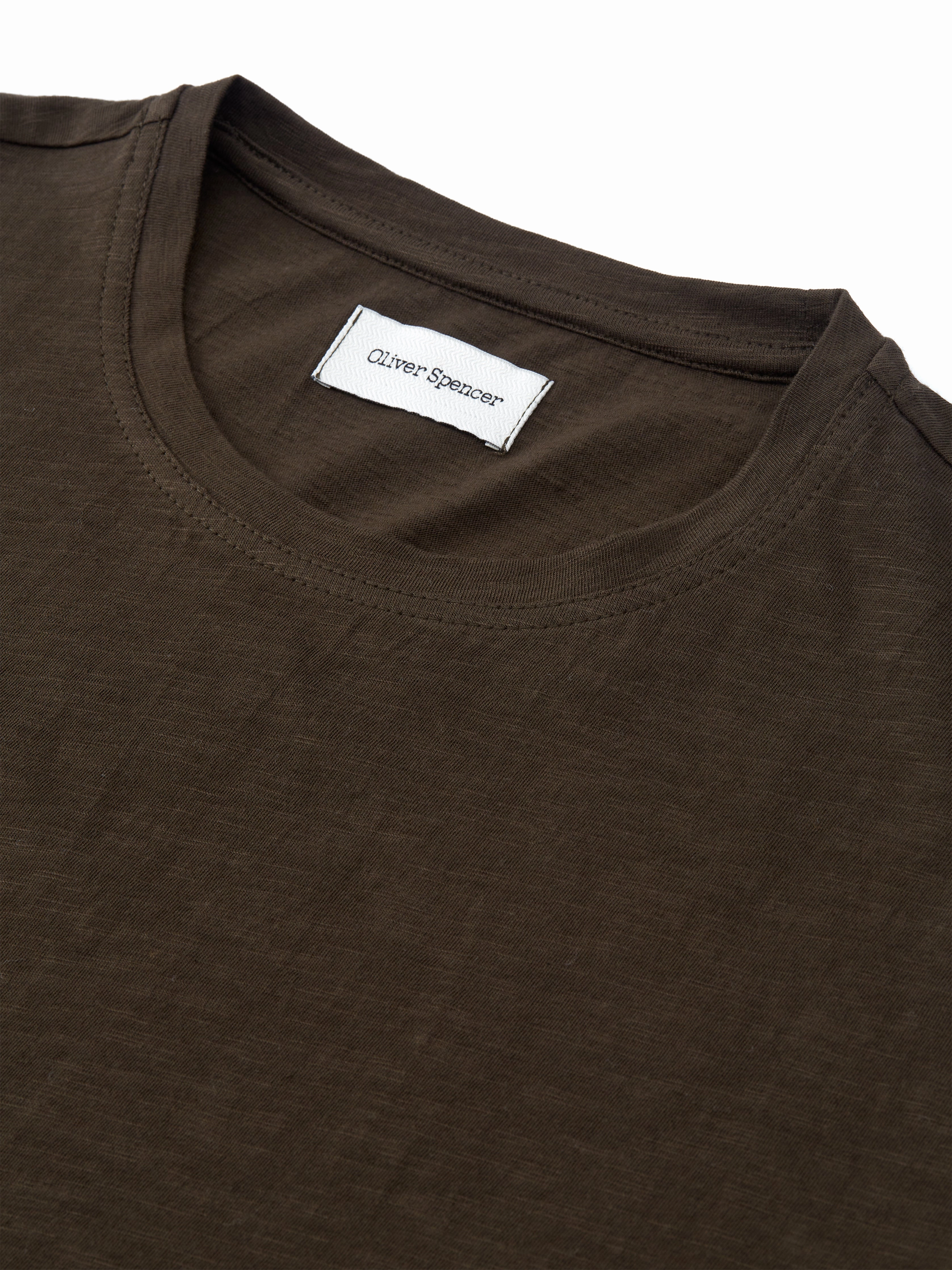 Comfy Stretch Sustainable Packaging Conduit T-Shirt Hawley Dark Brown