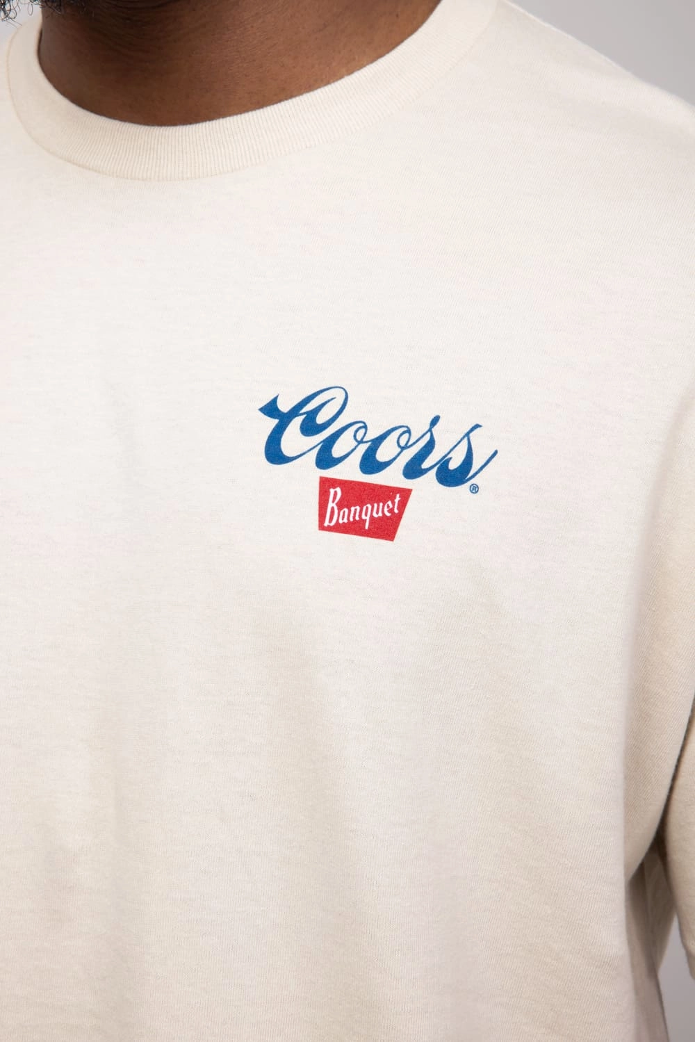 Yarn Dyed Fabric Stretch performance Coors Banquet Heritage T-Shirt for Men in Sand | 14870-867A-SAND