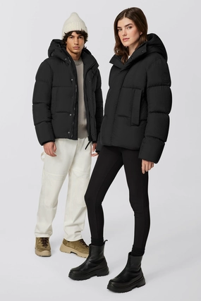 Everett Hooded Puffer Layering Compatible Cut