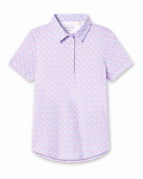 Multi Ply Collar Layered Comfort Cote D'Azur Polo - Dragonfruit