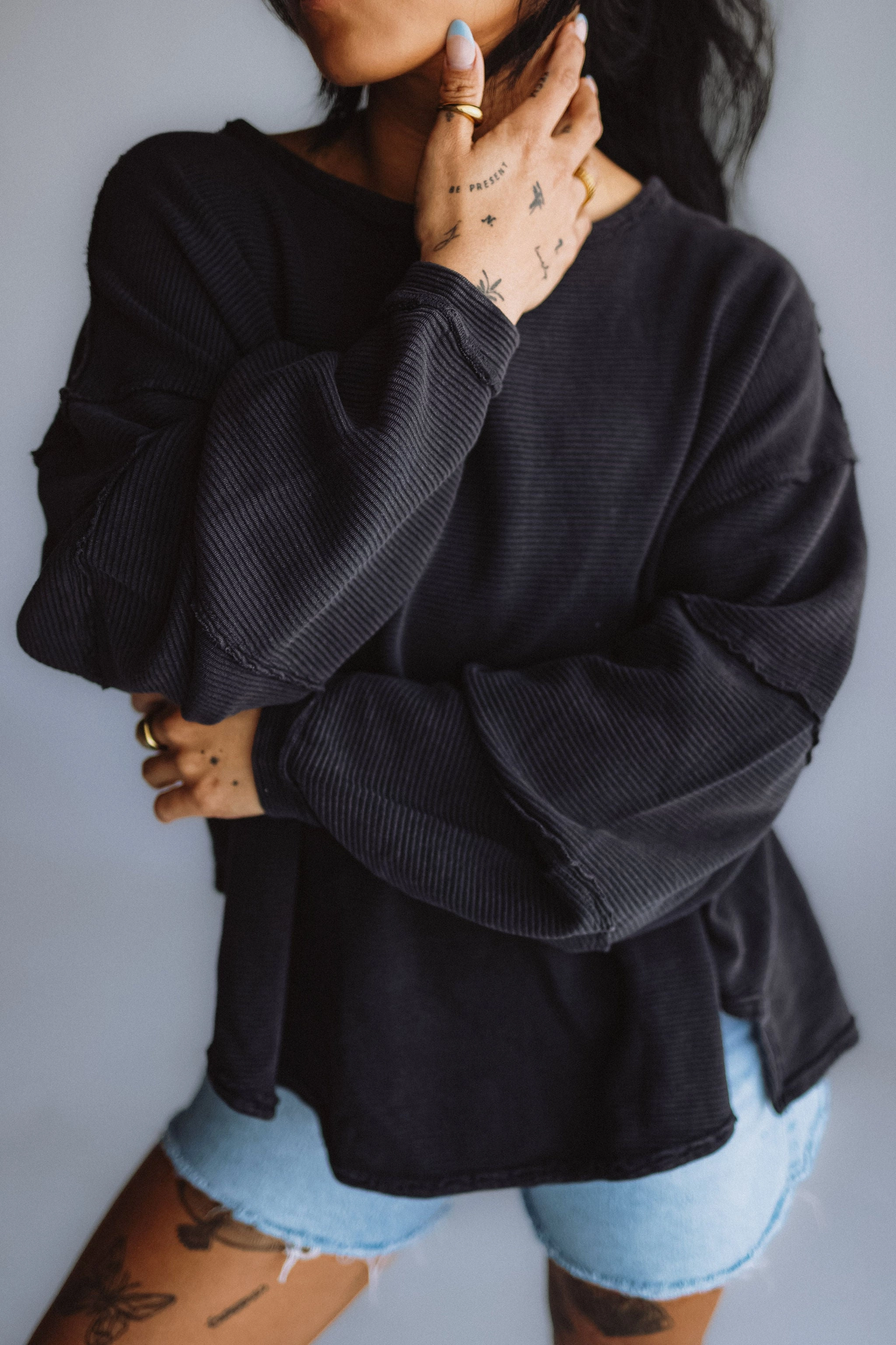 Easy Fit Retro Style Free People We The Free Total Eclipse Tee for Women in Black | OB2128723-0010