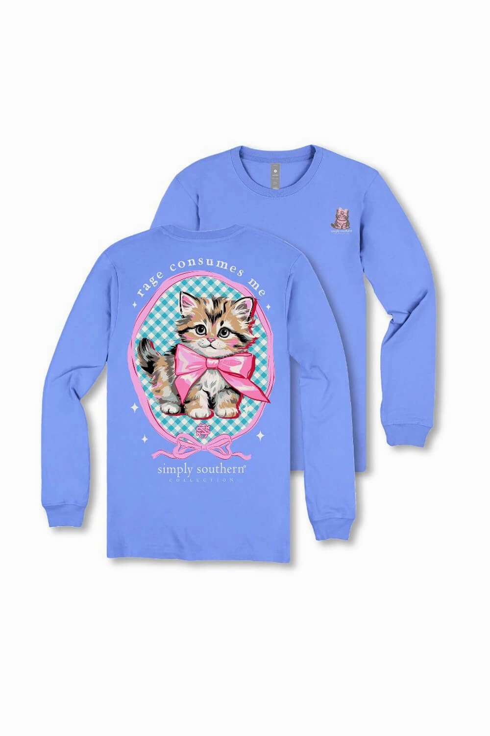 discount offer Simply Southern Rage Consumes Me Long Sleeve T-Shirt for Women in Blue | LS-RAGE-BALI