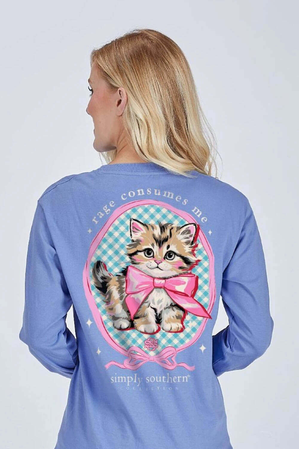 Simply Southern Rage Consumes Me Long Sleeve T-Shirt for Women in Blue | LS-RAGE-BALI School Uniform