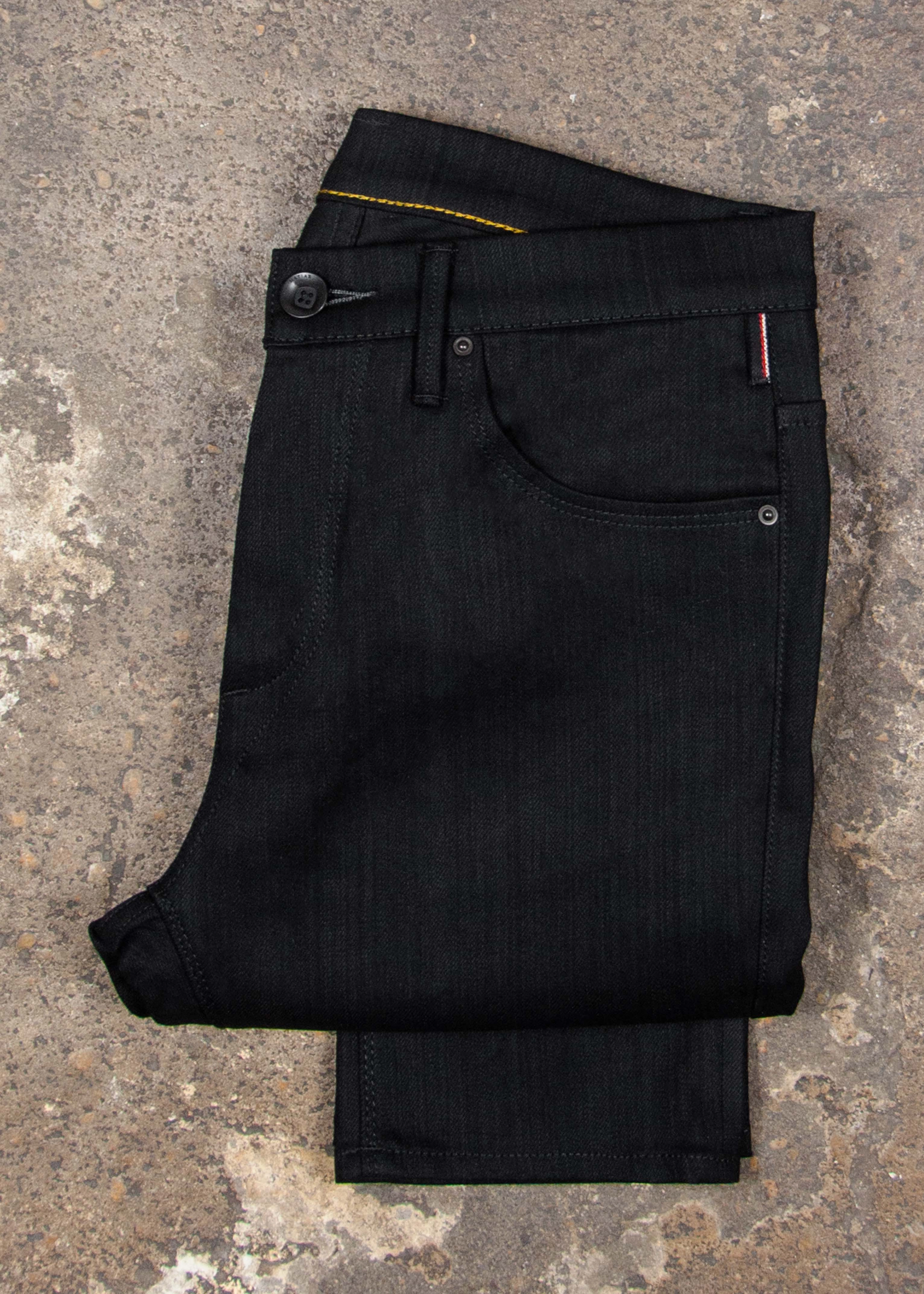 Clean Shape Matias Denim Sol Slim Taper- Italian Stretch Denim in Noir